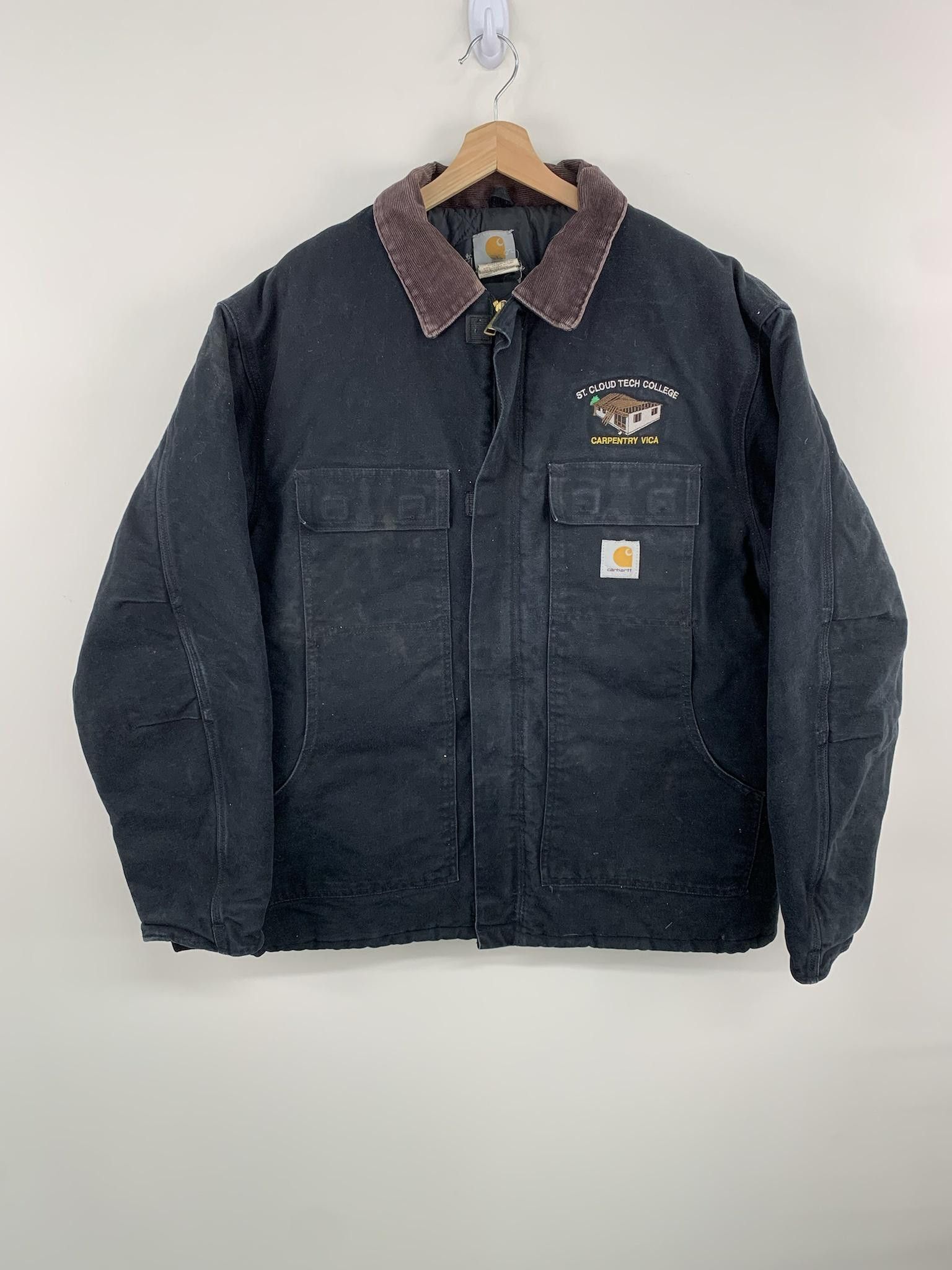 image of Carhartt St.cloud Tech College Chore Coat in Black, Men's (Size 2XL)