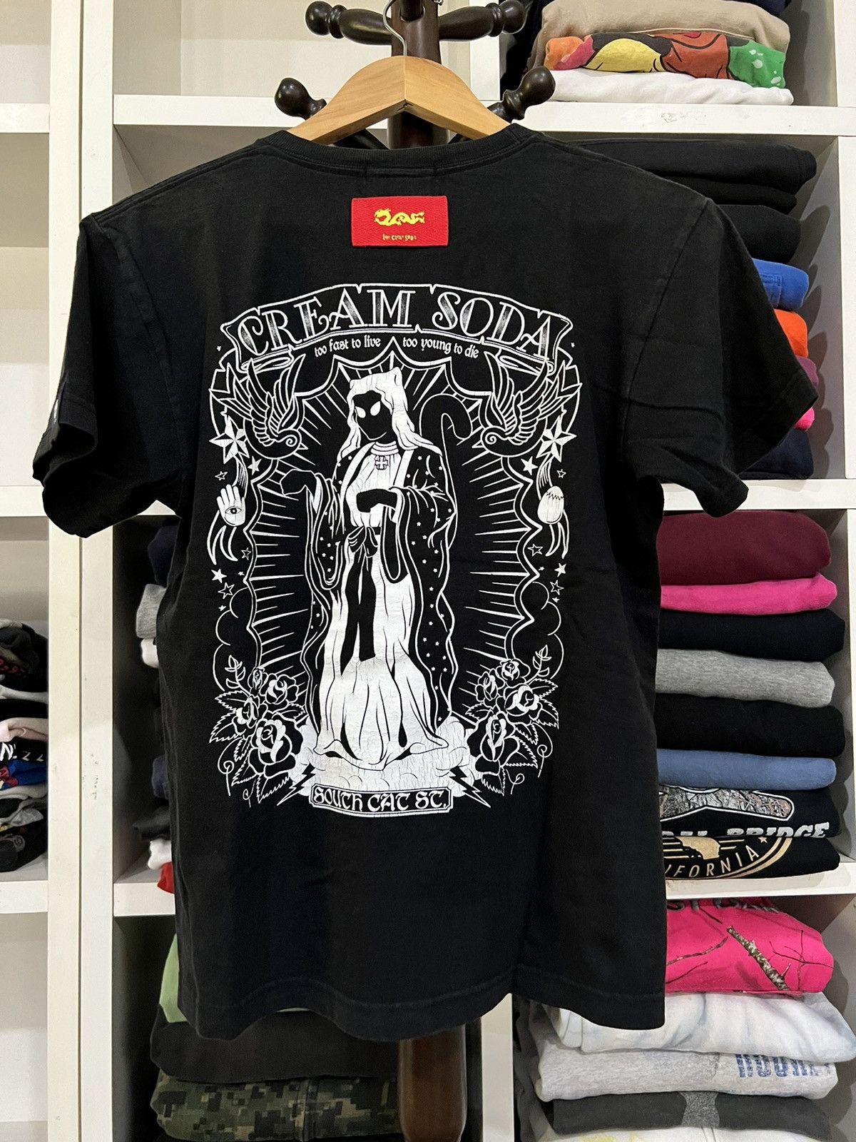 image of Vintage Cream Soda T-Shirt in Black, Men's (Size Medium)