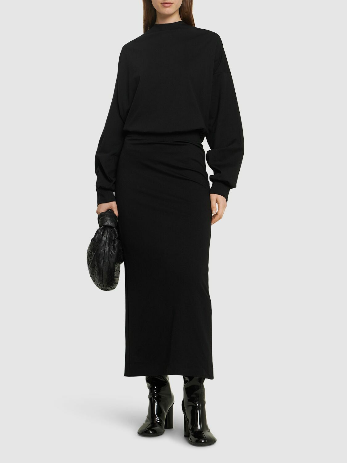 THE ANDAMANE o1s22i1n1024 Sylvia Jersey Dress in Black Size S / US 4 / IT 40 - 2 Thumbnail