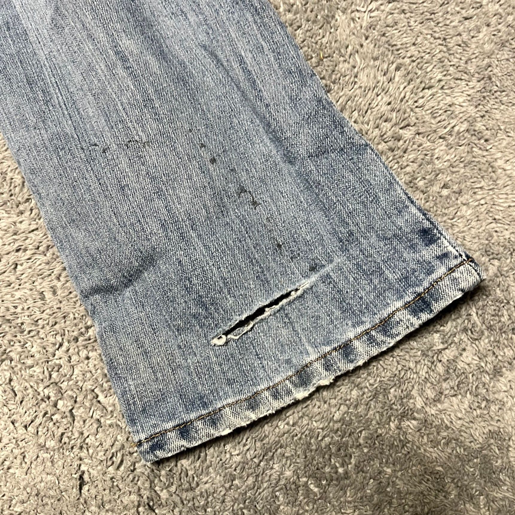 Carhartt Carhartt Jeans Mens 34 x34 Relaxed Straight Distressed Work Blue Pants Mens 34x34 Blue Straight Jeans Carhartt Workwear Jeans Mens Distressed Blues Size US 34 / EU 50 - 3 Thumbnail