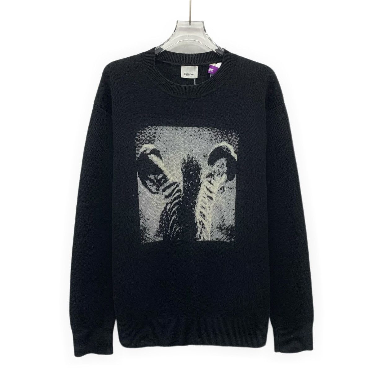 Burberry Burberry Pattern Printed Wool Long Sleeve Sweatshirt K26WX Size US S / EU 44-46 / 1 - 1 Thumbnail