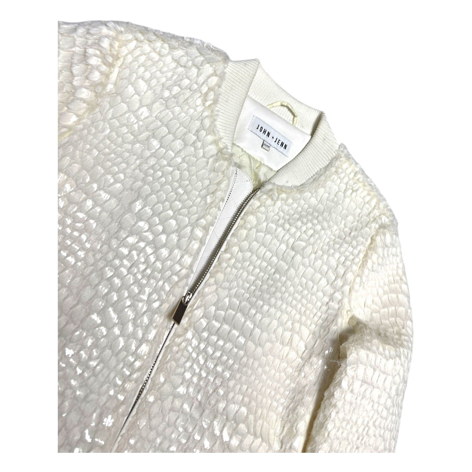 Designer JOHN + JENN Faux Fur Scaled Luxury Designer Bomber Jacket XS Size XS / US 0-2 / IT 36-38 - 2 Thumbnail