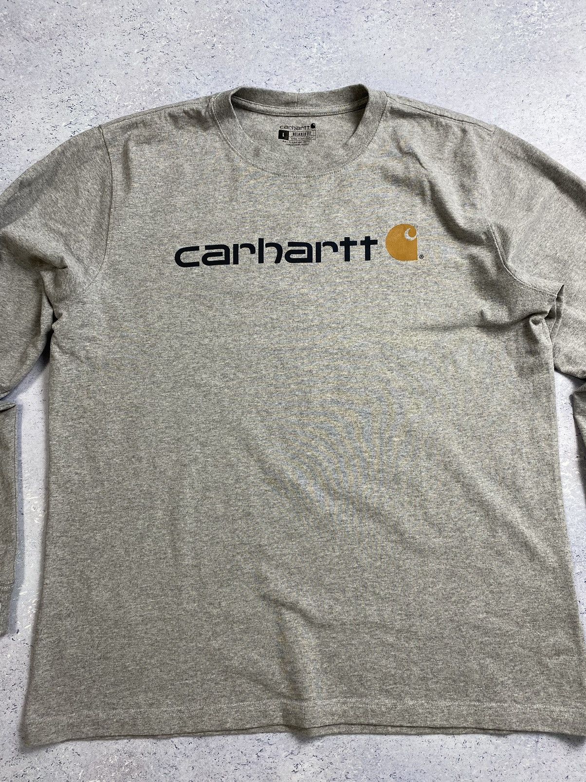 Carhartt × Carhartt Wip Carhartt Men’s Grey Sweatshirt with big logo Size US L / EU 52-54 / 3 - 4 Thumbnail