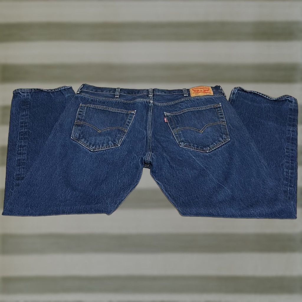 Levi's VINTAGE Levi's 501 Jeans Mens Regular Straight Distressed Blue Denim 42x32 42x29 Button Fly 501 Model Jeans Mens Size US 42 / EU 58 - 1 Thumbnail