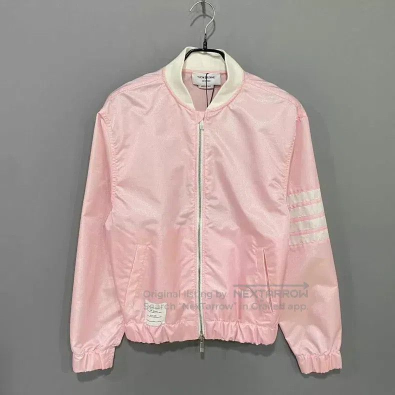 Thom Browne Thom Browne Cherry Blossom Pink Striped Jacket Size US XXS / EU 40 - 1 Thumbnail
