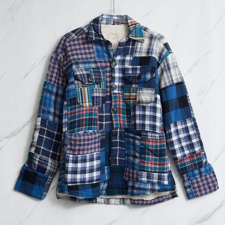 Greg Lauren greg lauren Men's plaid lamb wool jacket 2506-Nextarrow Size US M / EU 48-50 / 2 - 1 Thumbnail