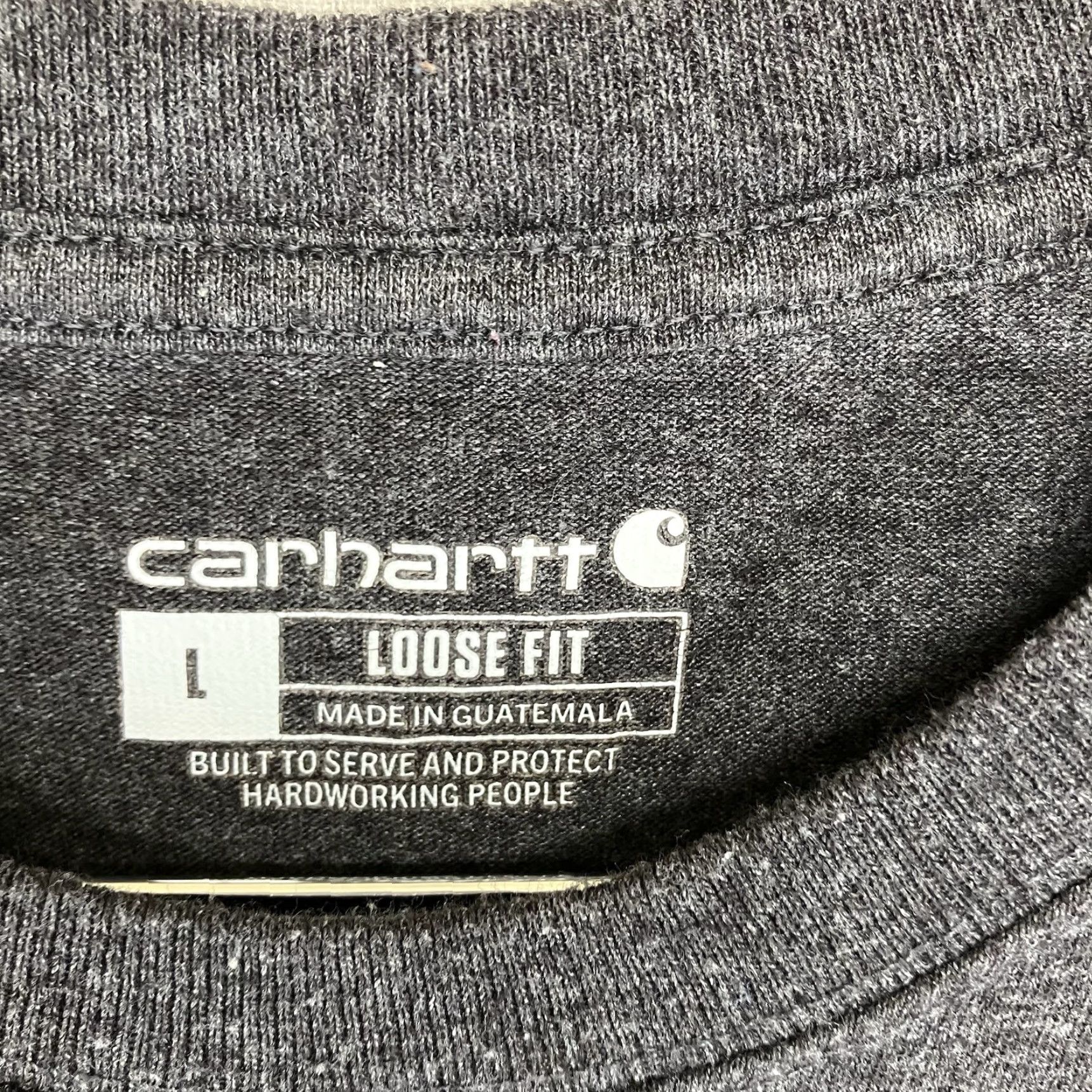 Carhartt Carhartt Mens T-Shirt Charcoal Gray Large Short Sleeve Crew Neck Pocket Size US L / EU 52-54 / 3 - 3 Thumbnail