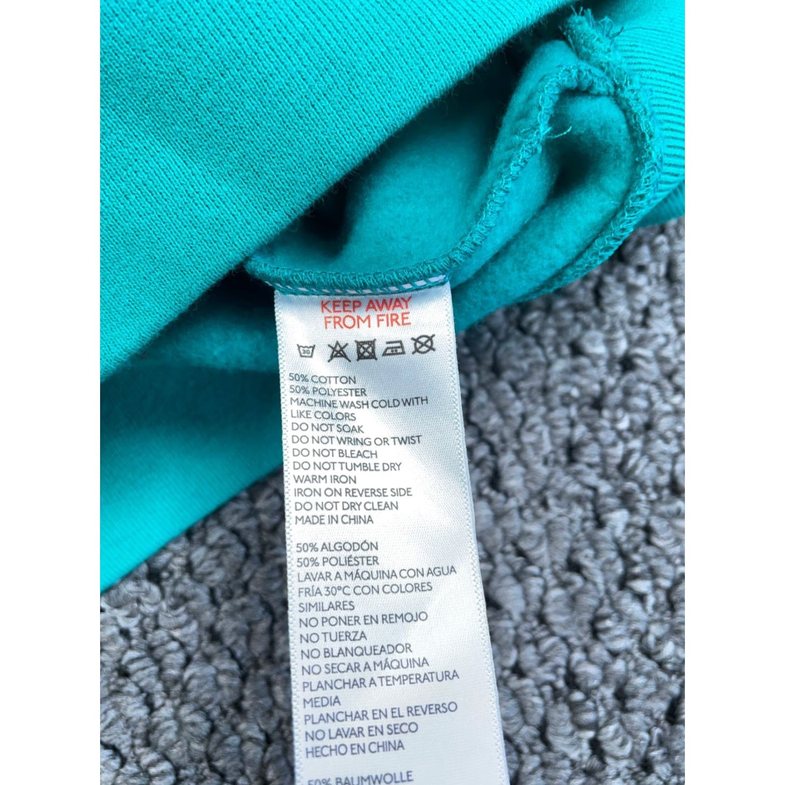 Vintage Stay Cool 90s Retro Sweatshirt Men’s Medium Aqua Blue Graphic Embroidered Cactus Crewneck Size US M / EU 48-50 / 2 - 4 Thumbnail