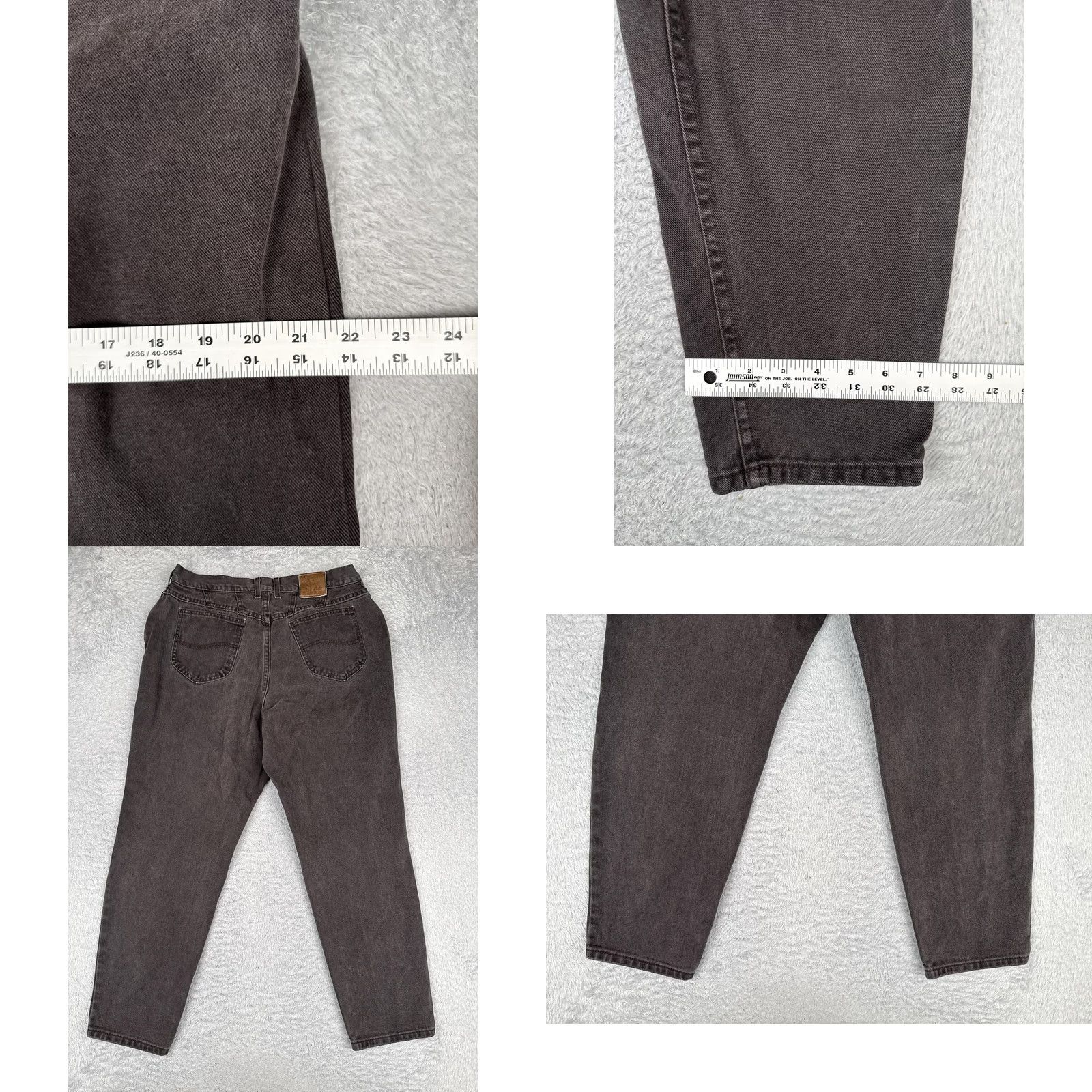 Lee Lee Tapered Jeans Womens 18P Gray Charcoal Wash High Rise Relaxed Denim 32x27 Jeans Size 40" / US 18 - 9 Thumbnail