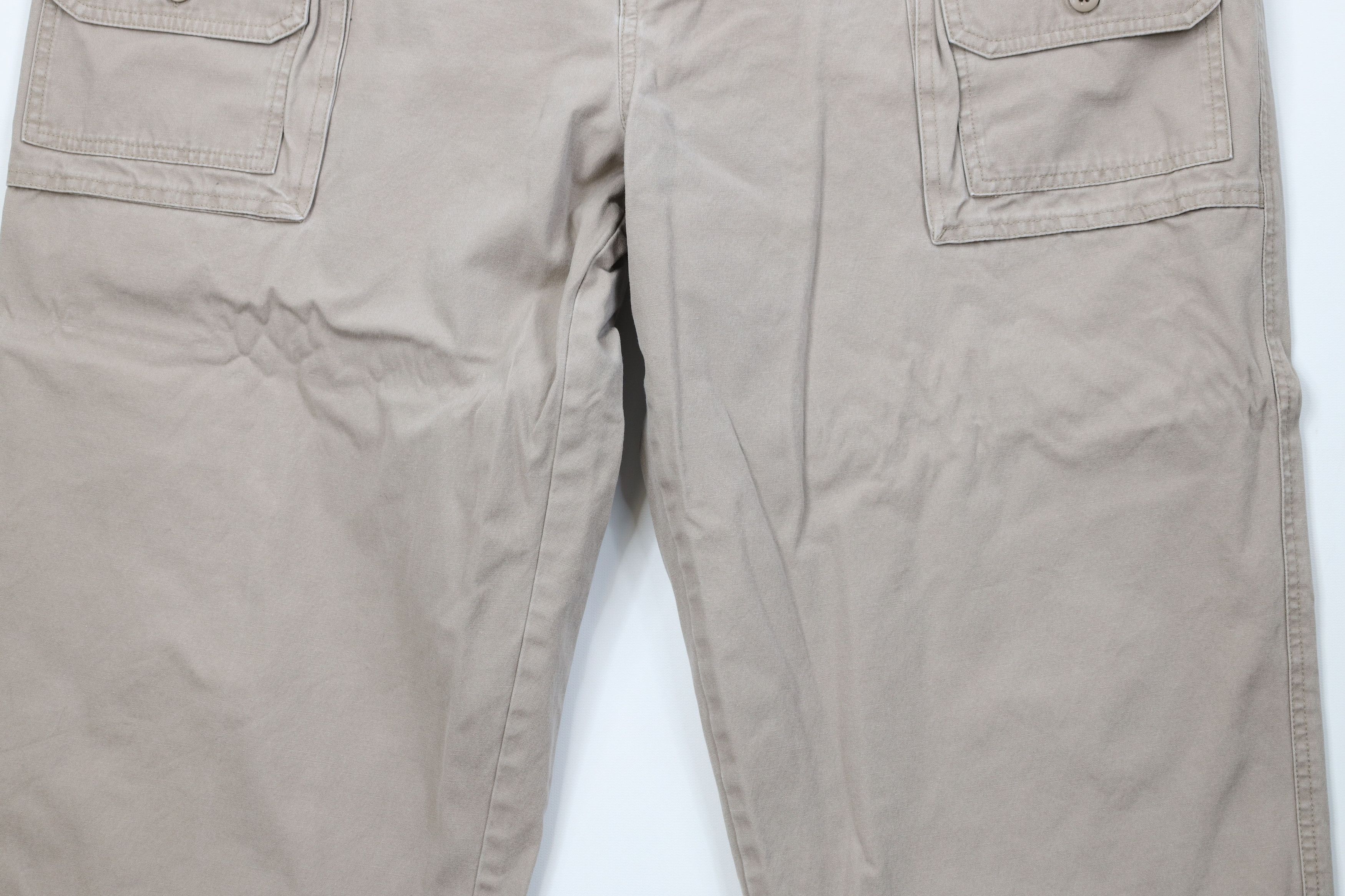 Cabelas Vintage Y2K Cabelas Relaxed Fit Wide Leg Cargo Pants Beige Size US 44 / EU 60 - 3 Thumbnail