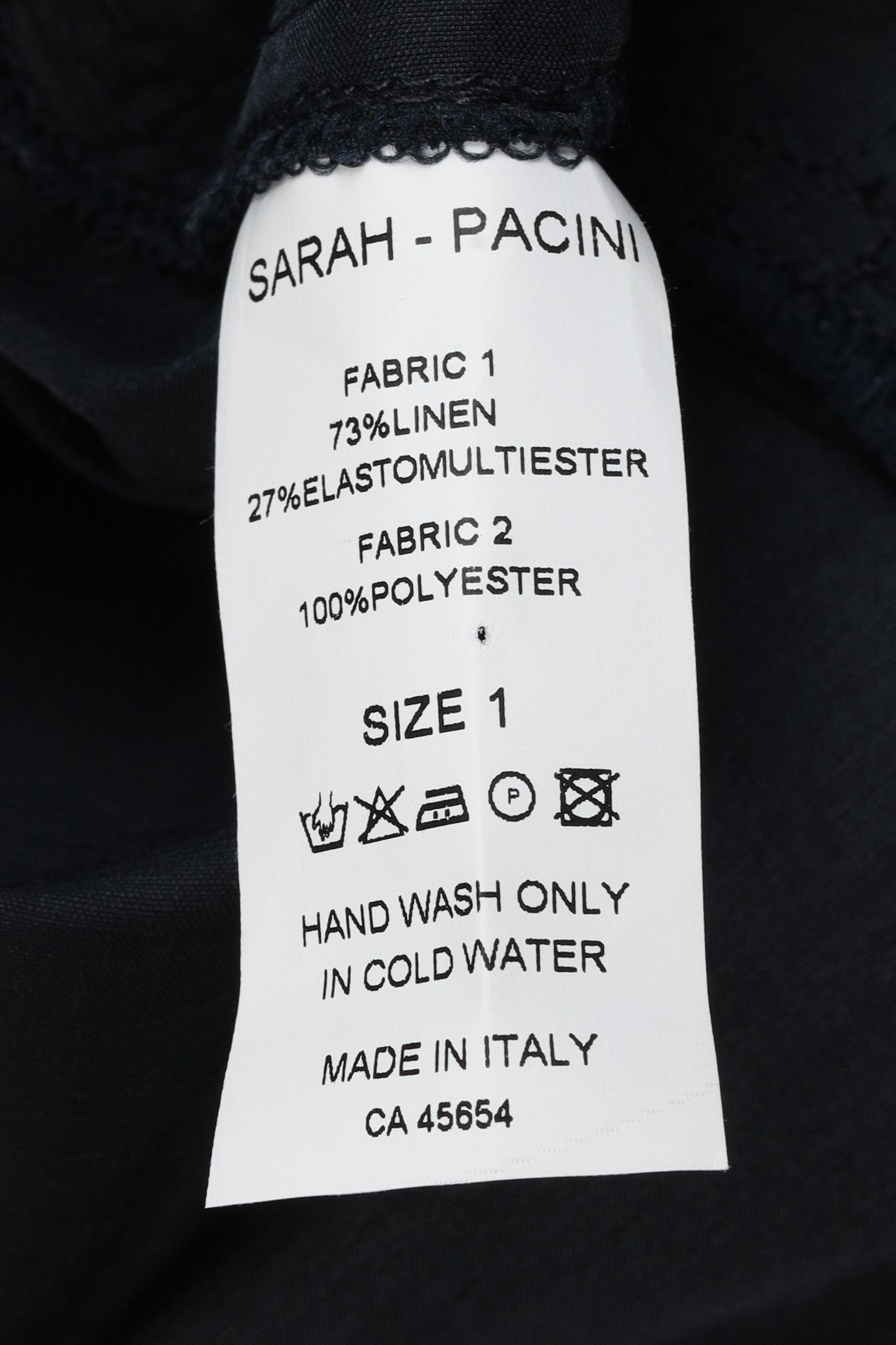 Sarah Pacini Sarah Pacini Navy Linen Tech Pant Size 29" - 10 Thumbnail