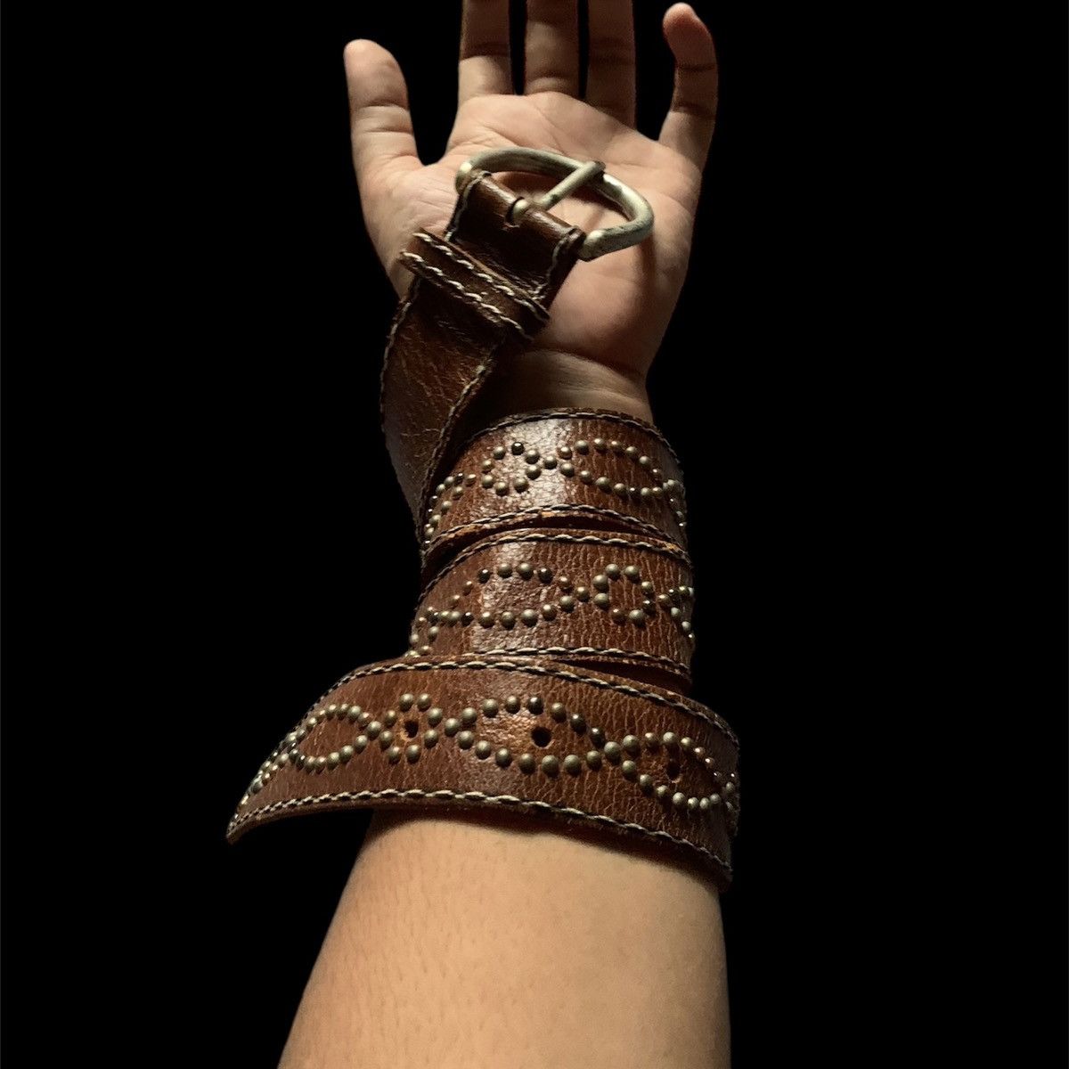 If Six Was Nine × Japanese Brand × Le Grande Bleu (L.G.B.) Studded leather belt Size ONE SIZE - 6 Thumbnail