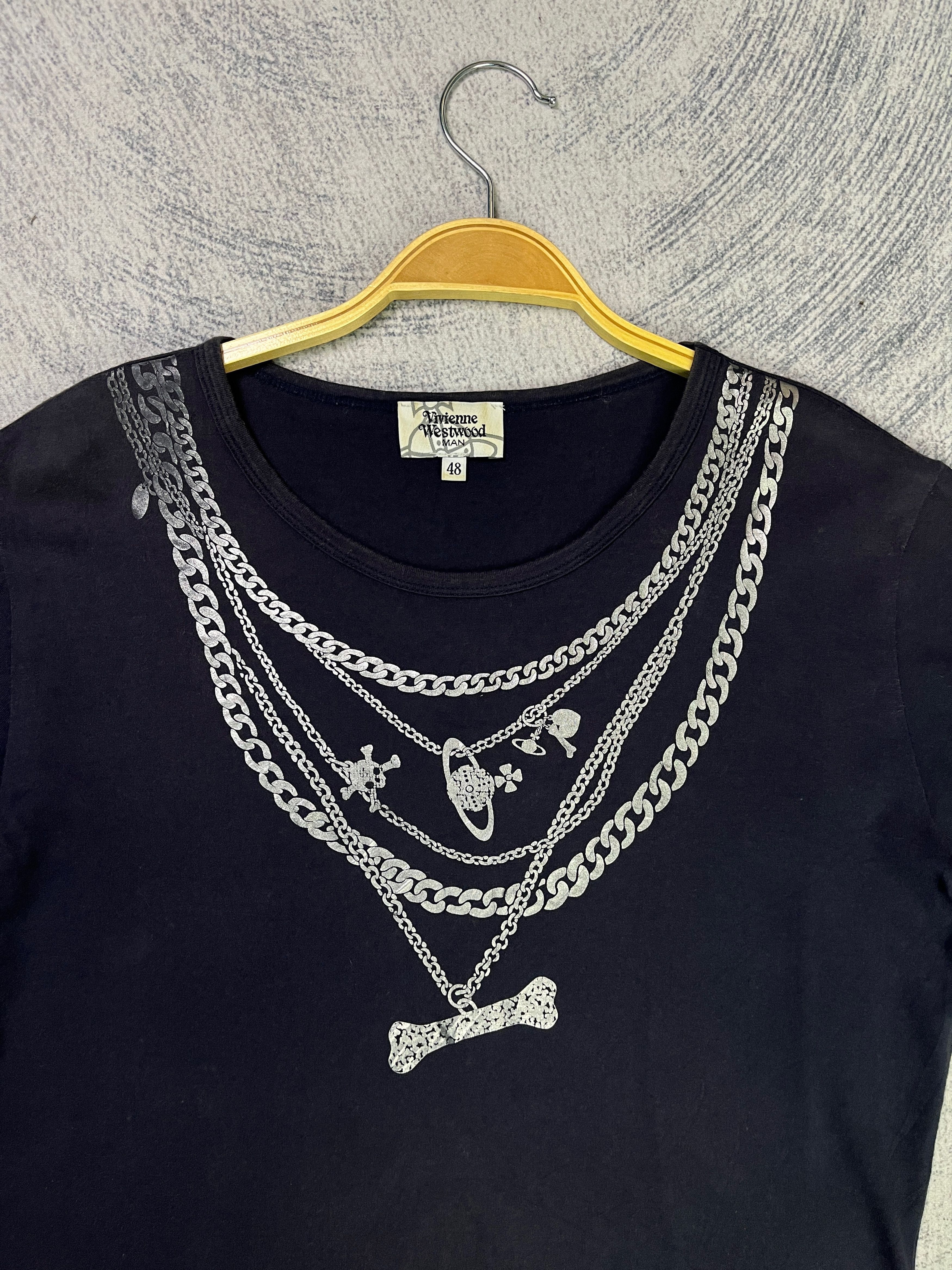 Vivienne Westwood Vivienne Westwood Chain & Bone Graphic Tshirt Size US M / EU 48-50 / 2 - 3 Thumbnail