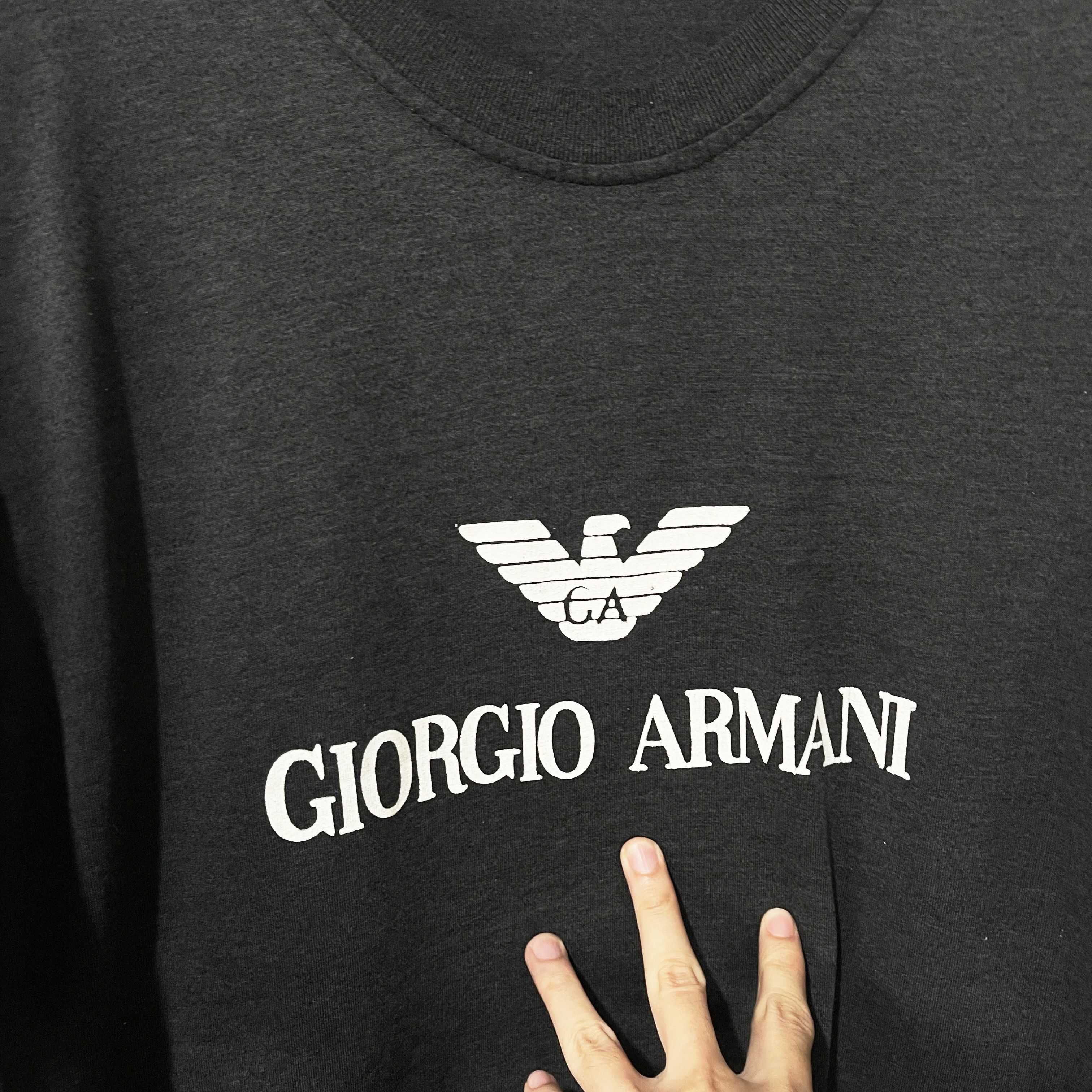 Emporio Armani Vintage 90s Giorgio Armani Logo T-Shirt Size US XL / EU 56 / 4 - 2 Thumbnail