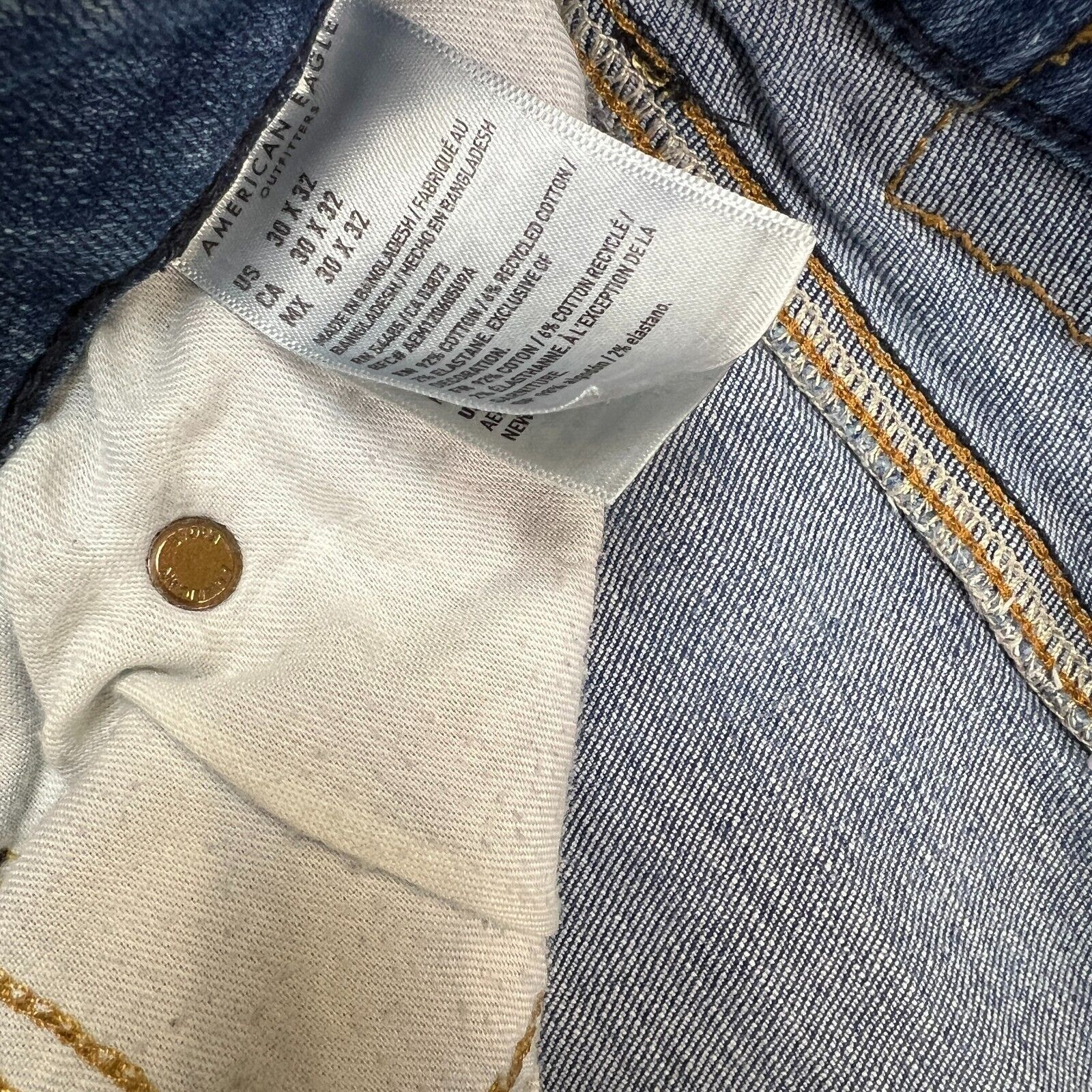 American Eagle Outfitters × Vintage American Eagle Jeans 30x30 Air Flex Slim Faded Denim Pants Size US 30 / EU 46 - 10 Thumbnail