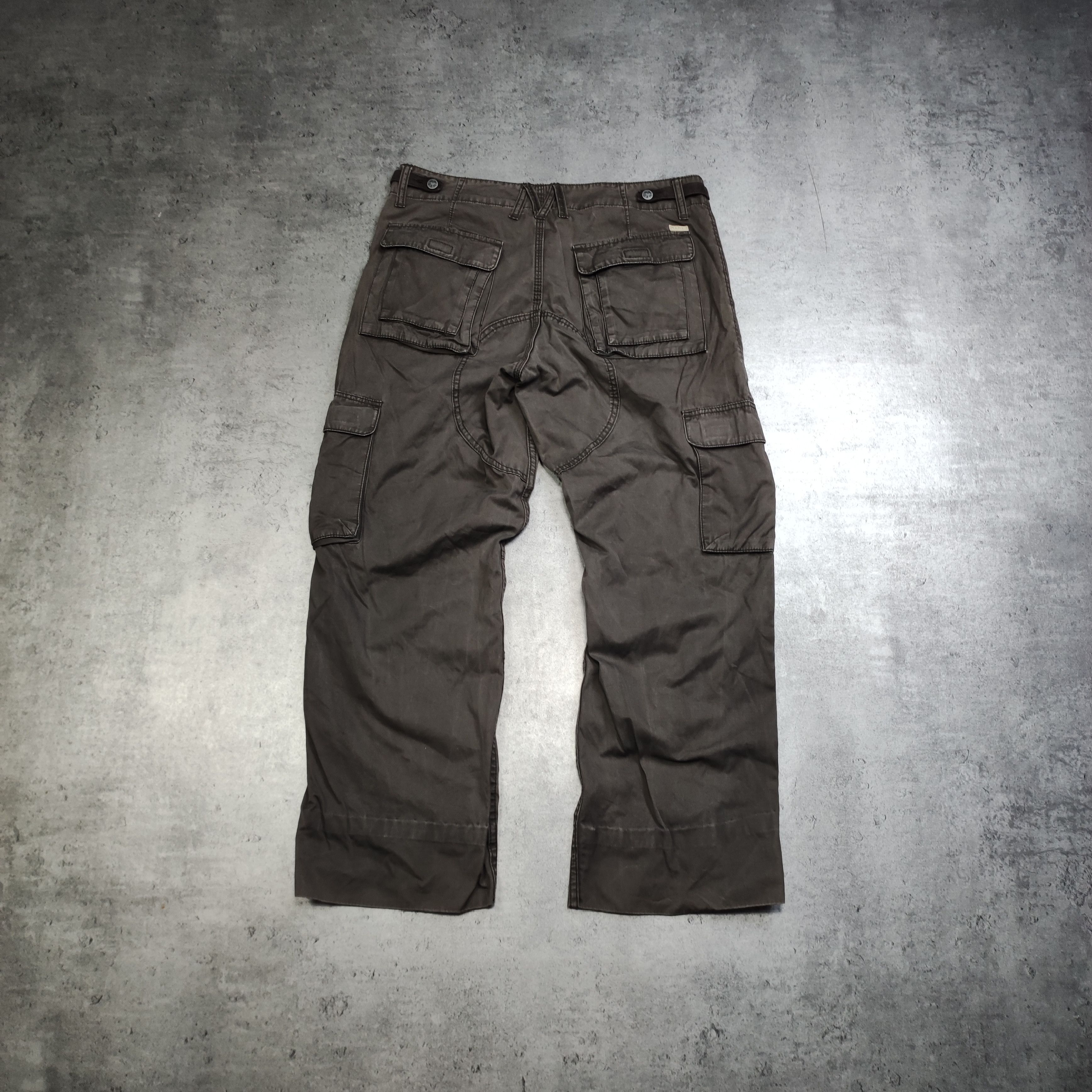Mambo RARE Mambo Australia Washed Brown Baggy Logo Cargo Pants Size US 34 / EU 50 - 1 Thumbnail