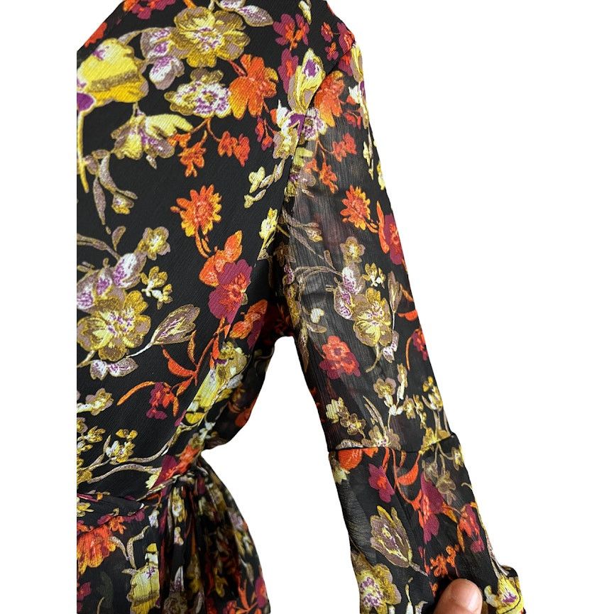 Target Basics Xhilaration | Floral Faux Wrap Dress Boho Chic | Small Size S / US 4 / IT 40 - 7 Thumbnail