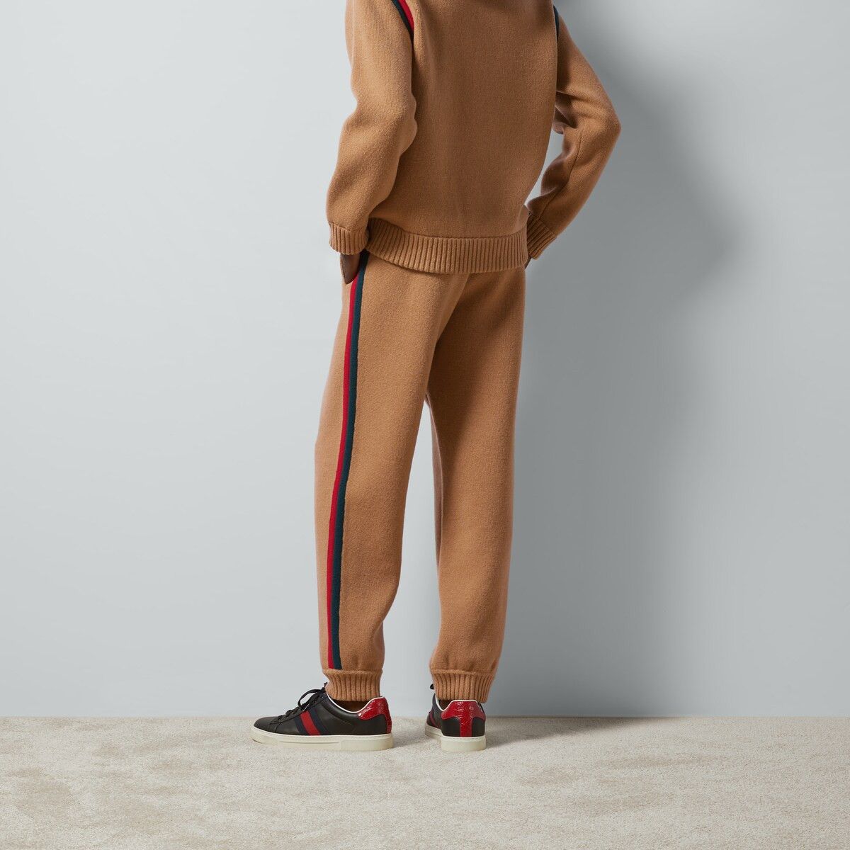 Gucci XS - Gucci Wool Pants Tan Brown Red Green Web Size US 28 / EU 44 - 6 Thumbnail