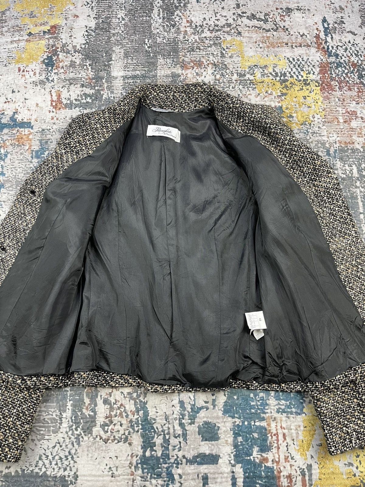 Max Mara Pianoforte di Max Mara Wool Tweed Single Breasted Size M / US 6-8 / IT 42-44 - 9 Thumbnail