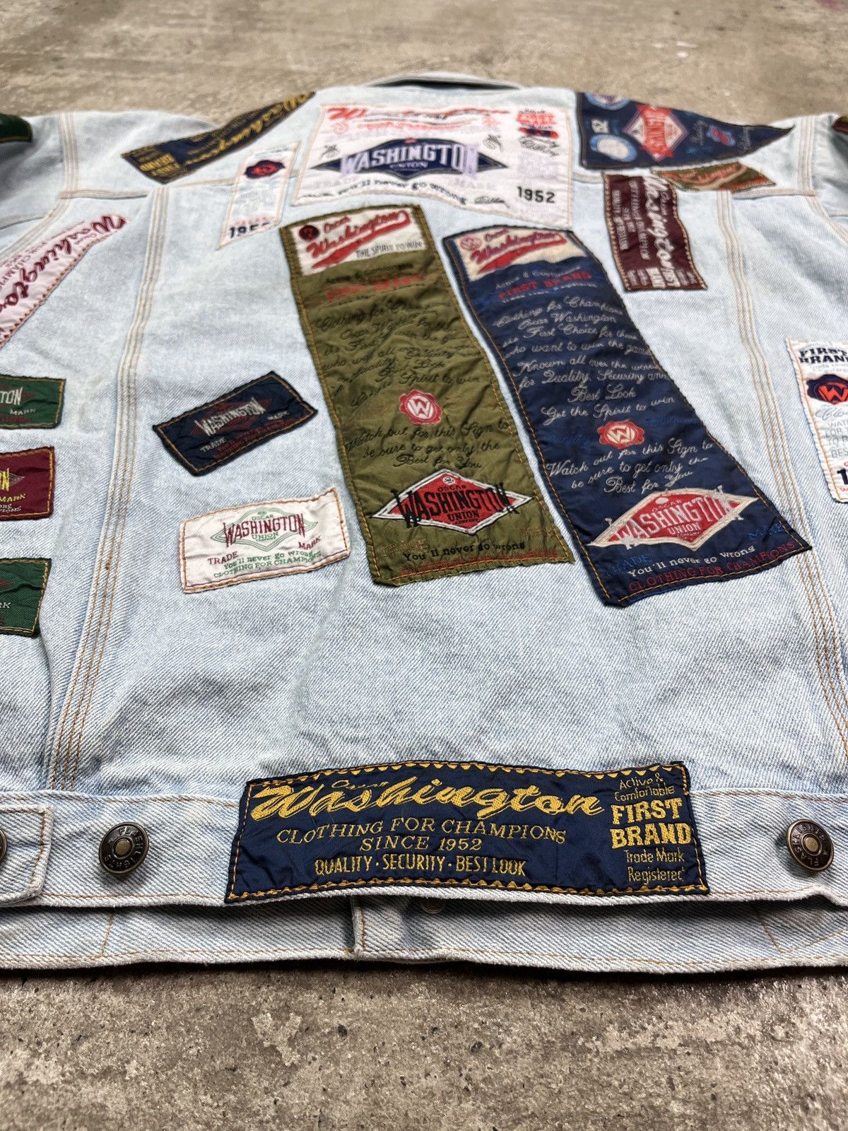 Vintage 2-SIDED WASHINGTON FLASHLIGHTS REVERSIBLE JACKET - № 2260 Size US XL / EU 56 / 4 - 13 Thumbnail