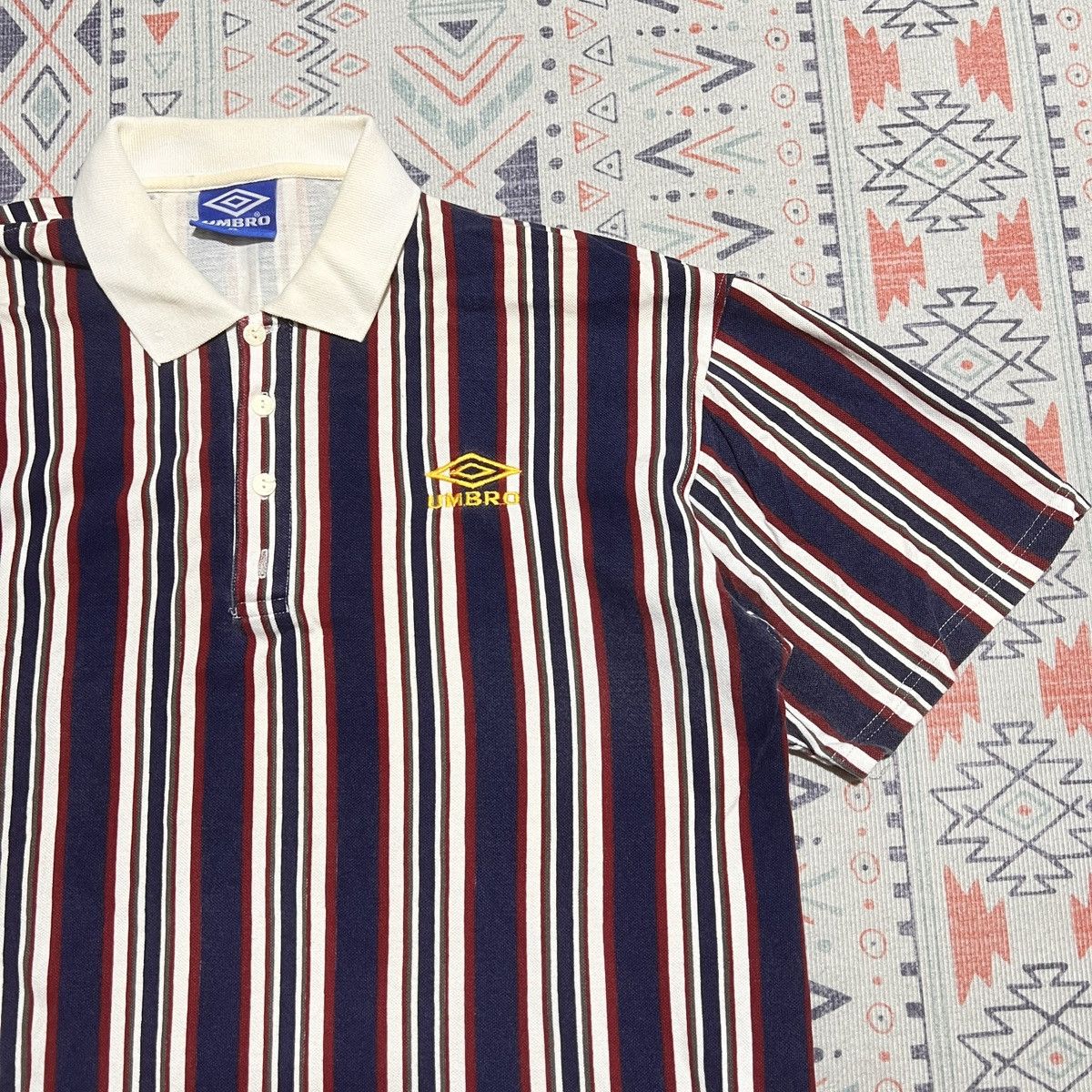 Umbro Umbro vintage Stripe Retro polo shirt Size US XL / EU 56 / 4 - 3 Thumbnail