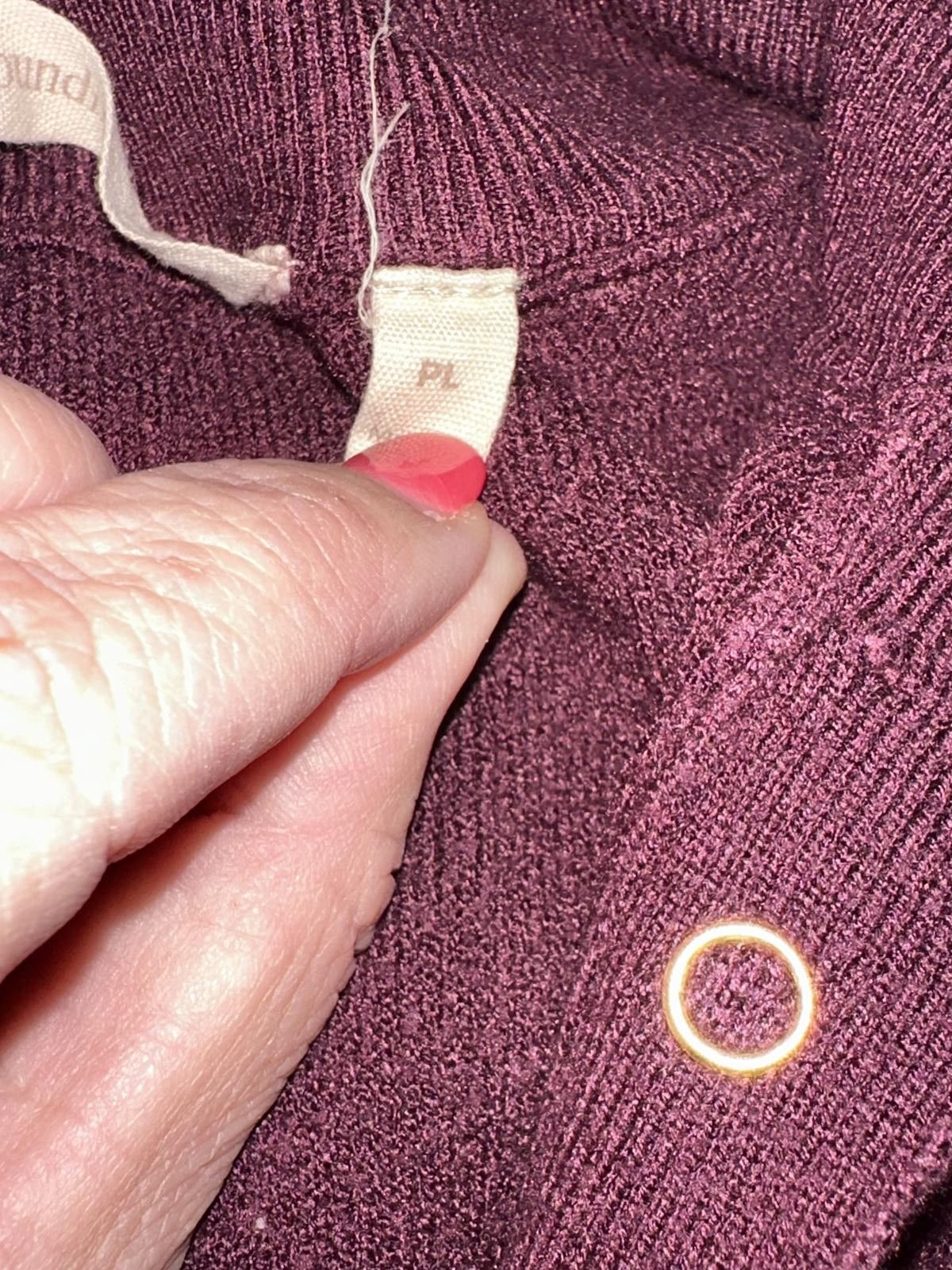 Other Soft Surroundings Burgundy Pullover Sweater with Snap Collar Size L / US 10 / IT 46 - 4 Thumbnail