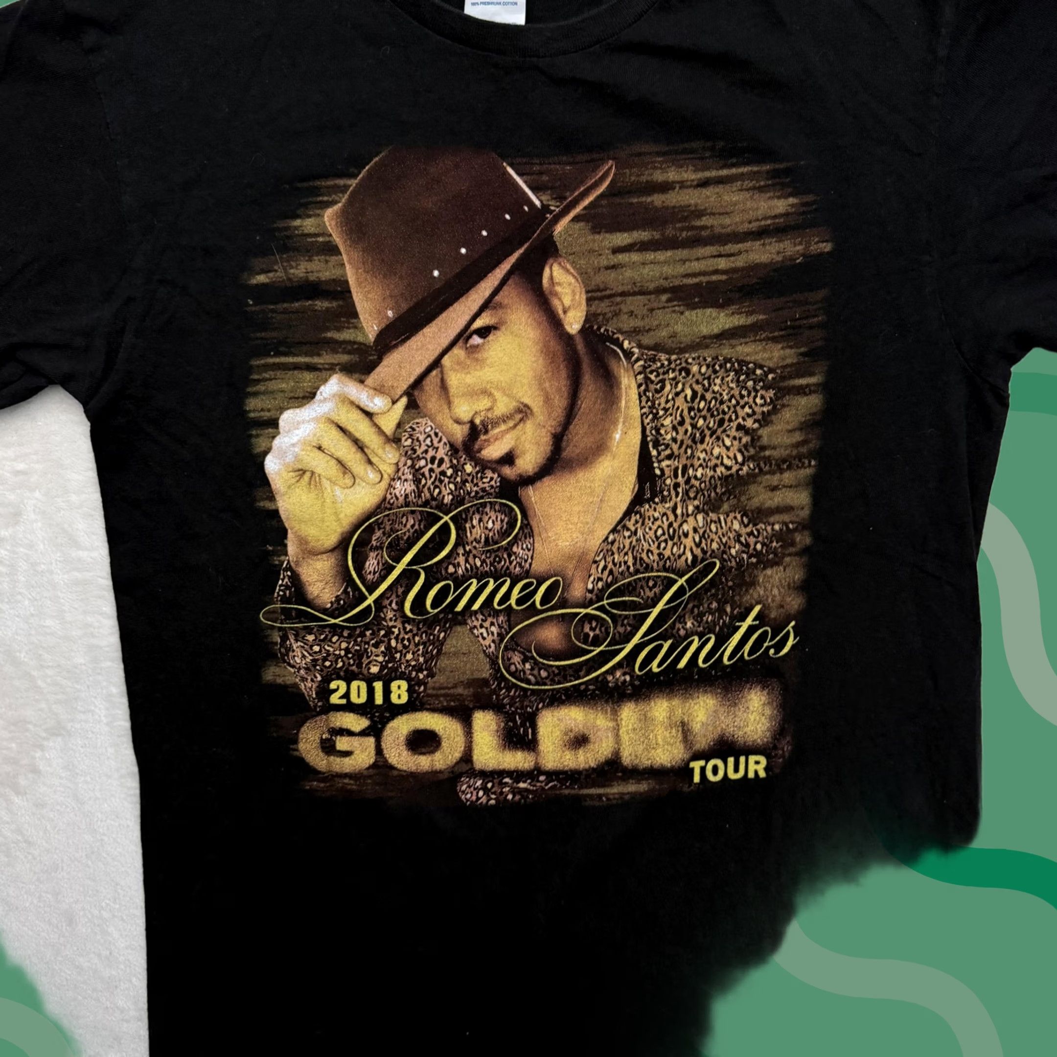 Vintage Romeo Santos Golden Tour 2018 Shirt Mens Medium Black Delta Pro Weight Concert Collection Graphic Print Crew Neck T-Shirt Music Tour Size US M / EU 48-50 / 2 - 1 Thumbnail