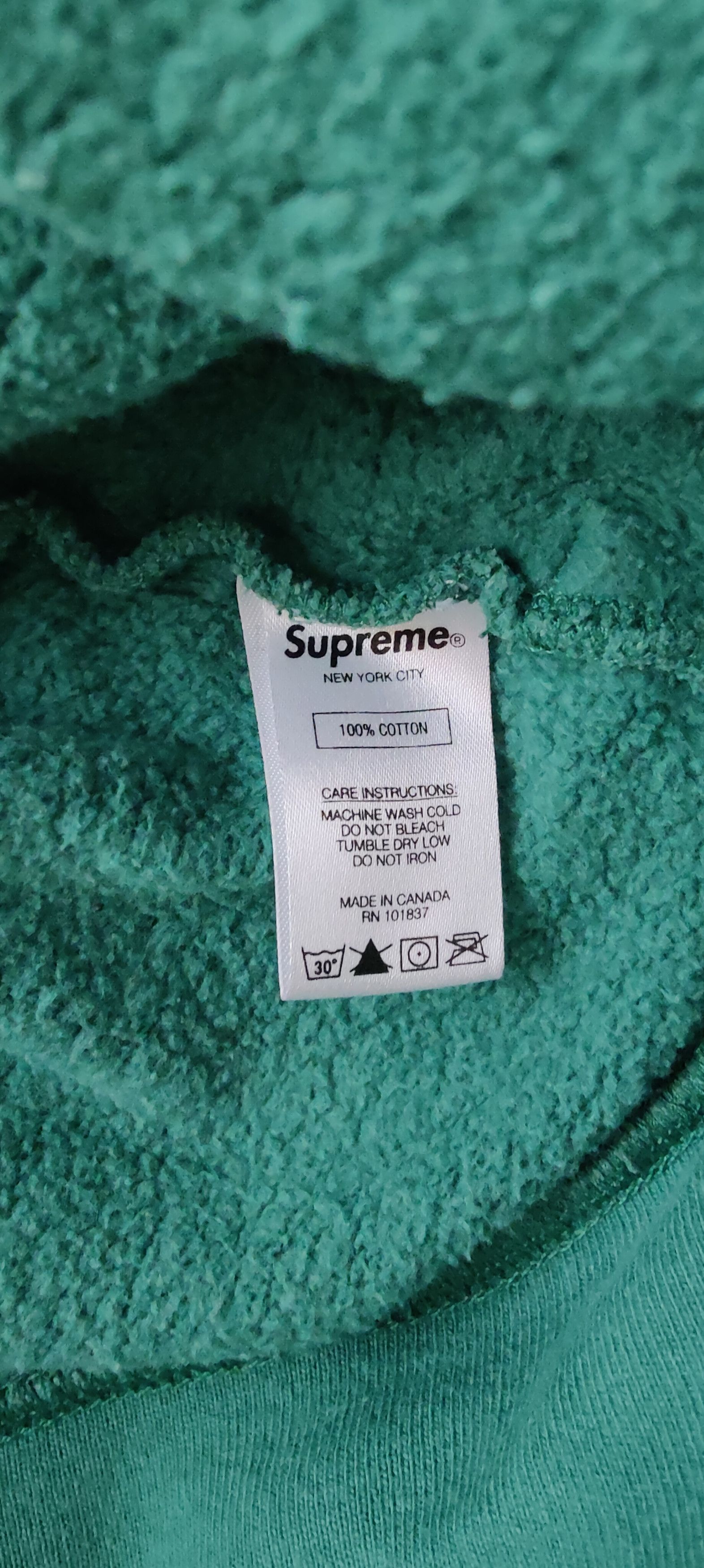 Supreme Supreme Corner Label Hooded Sweatshirt in Light Pine Size US XL / EU 56 / 4 - 2 Thumbnail