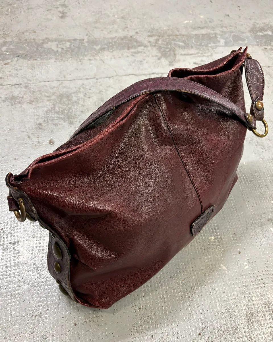 Roberto Cavalli Roberto Cavalli Bordeaux Studded Leather Shoulder Bag Size ONE SIZE - 2 Thumbnail