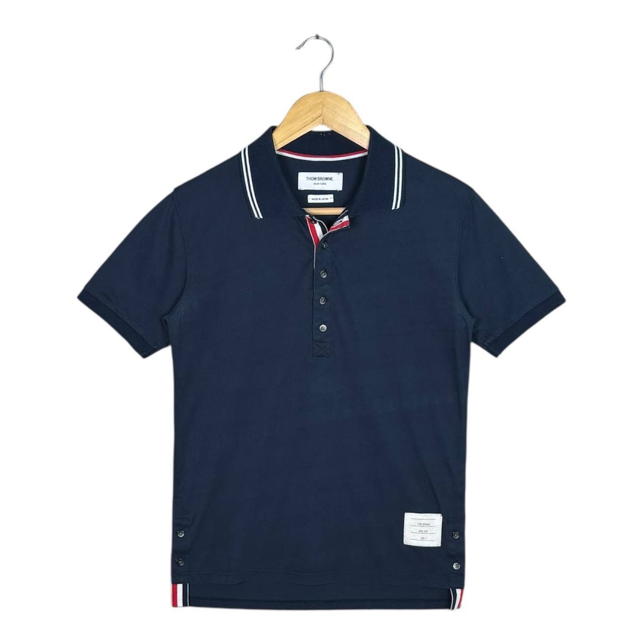 Moncler gamme blueモンクレール　ポロシャツ　トムブラウン Ｓ Moncler × Moncler Gamme Bleu × Thom Browne Moncler Gamme Bleu Thom