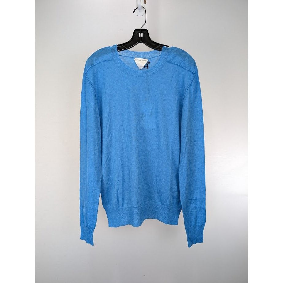 Bottega Veneta o1rshd1 Off Gauge Superfine Cashmere Sweater in Blue Size US L / EU 52-54 / 3 - 1 Thumbnail