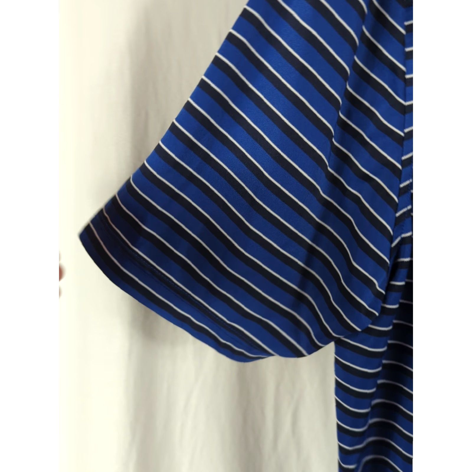 Vintage GEAR FOR SPORTS Dayton Flyers Polo Shirt Short Sleeve Blue Stripe Embroidered 2XL Mens Golf Shirt Size US XXL / EU 58 / 5 - 4 Thumbnail