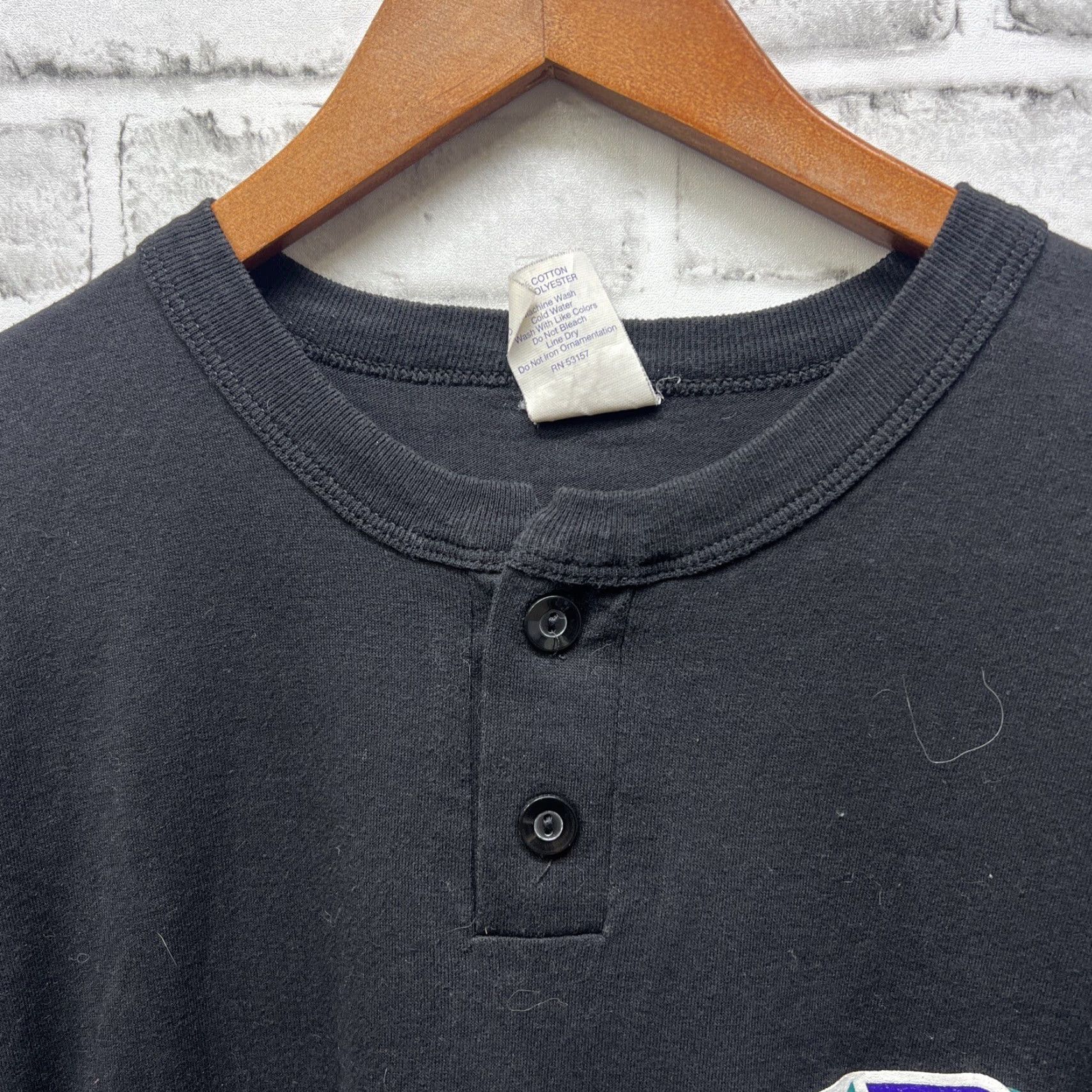 Vintage VINTAGE Arizona Diamondbacks T-Shirt Henley Black Graphic Mens Size L Size US L / EU 52-54 / 3 - 2 Thumbnail