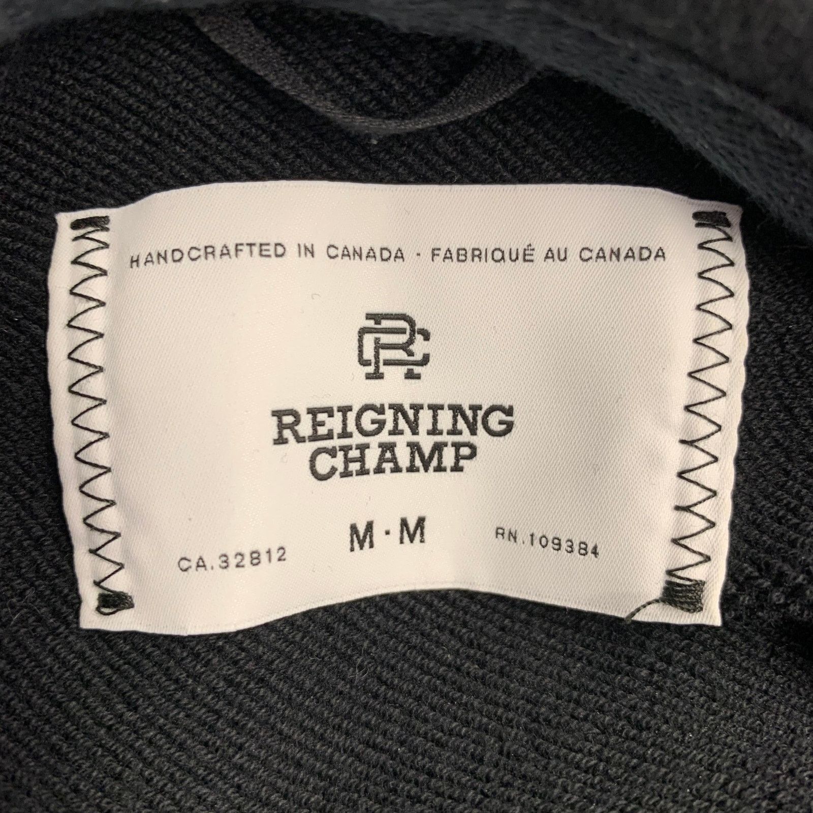 Reigning Champ REIGNING CHAMP M Black White Logo Cotton Hooded Sweatshirt Size US M / EU 48-50 / 2 - 5 Thumbnail