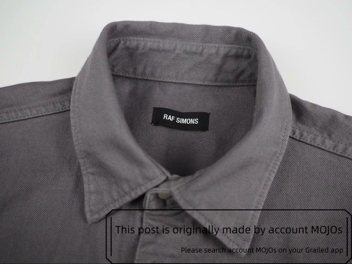 Raf Simons Sz M Raf Simons 18SS Logo Leather Patch Shirt Jacket mojos10 Size US M / EU 48-50 / 2 - 3 Thumbnail