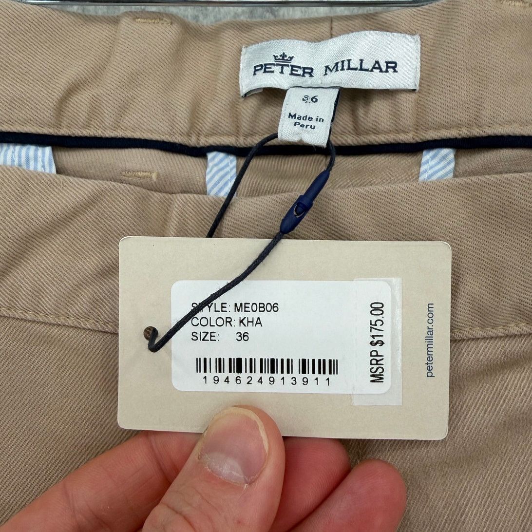 Peter Millar NWT Peter Millar Crown Pilot Twill Flat Front Khaki Trousers Size US 36 / EU 52 - 3 Thumbnail