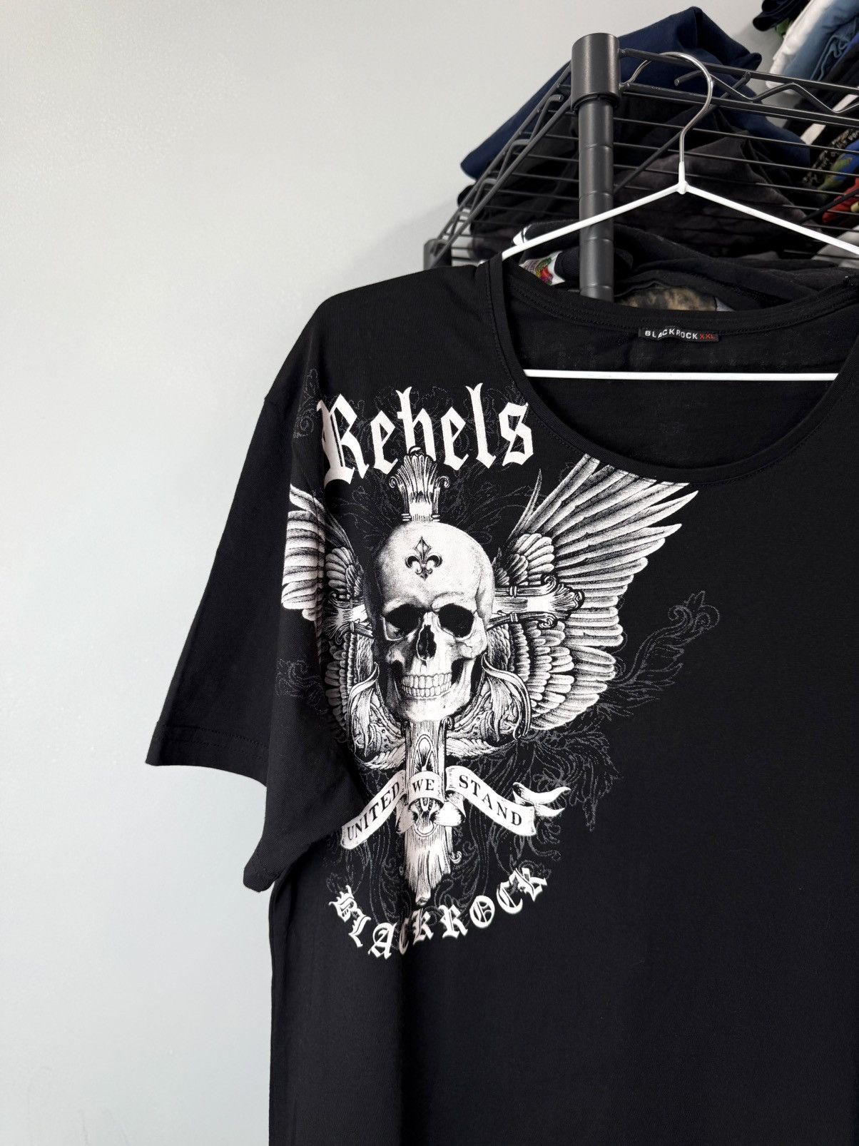Other Vintage Skull Skeleton Cross T Shirt Y2K Ed Hardy Size US L / EU 52-54 / 3 - 3 Thumbnail
