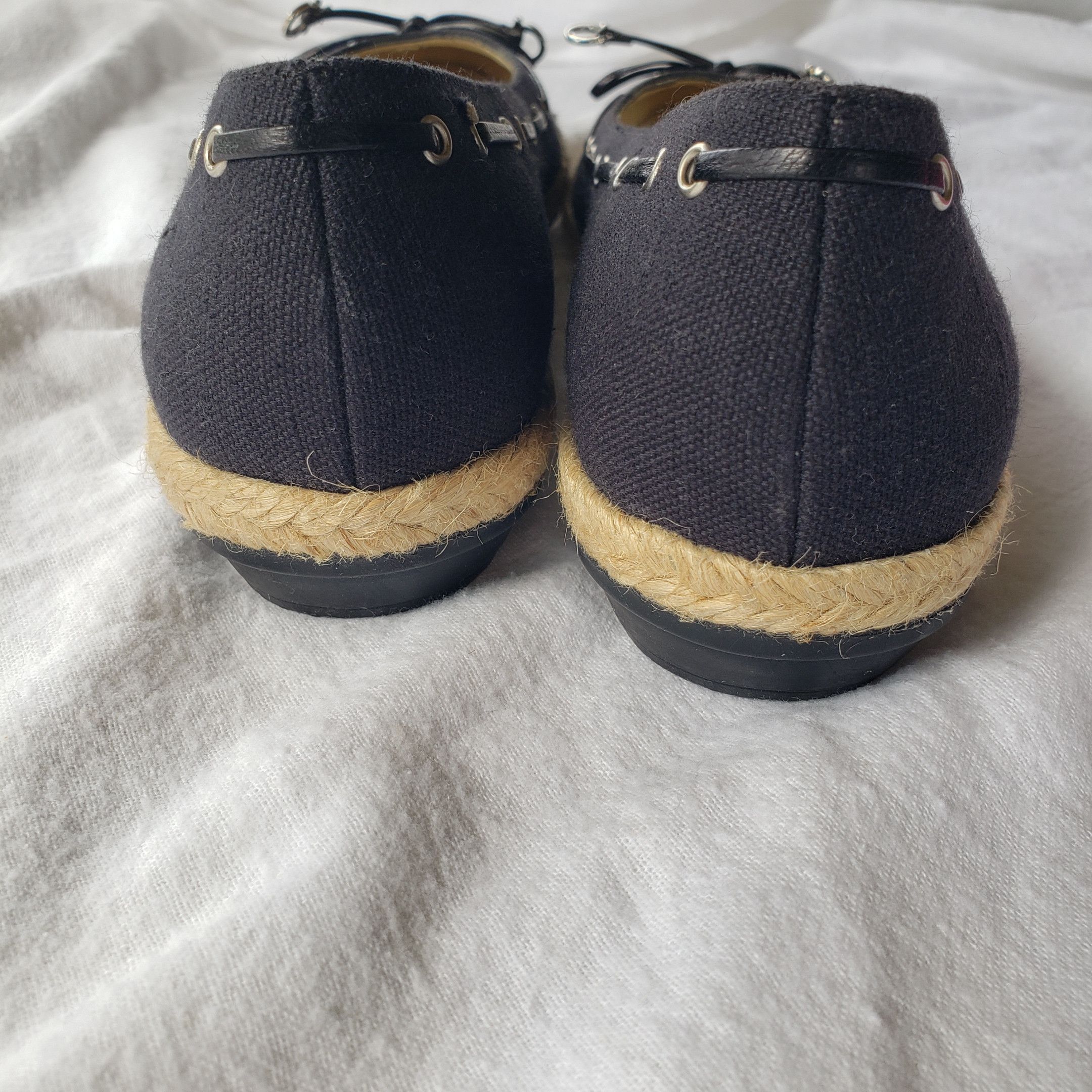 Salvatore Ferragamo Salvatore Ferragamo Black Canvas Espadrilles Ballet Flats Size US 6 / IT 36 - 6 Thumbnail