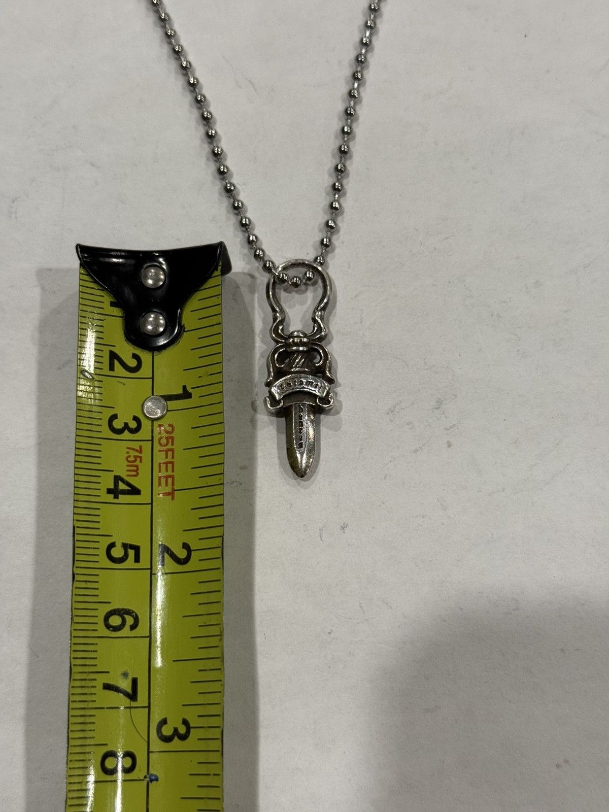 Chrome Hearts Chrome Hearts Dagger Pendant Silver Ball Chain Necklace 925 Size ONE SIZE - 12 Thumbnail