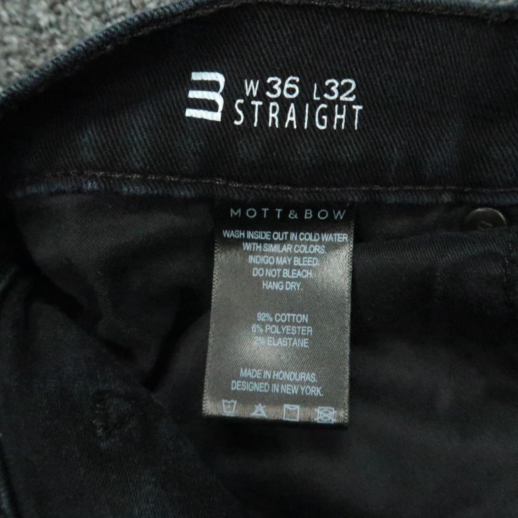 Mott & Bow Mott & Bow Jeans Mens 36x32 Denim Blue 5-Pocket Stretch Straight Belt Loops Regular Inseam 36 Size US 36 / EU 52 - 7 Thumbnail