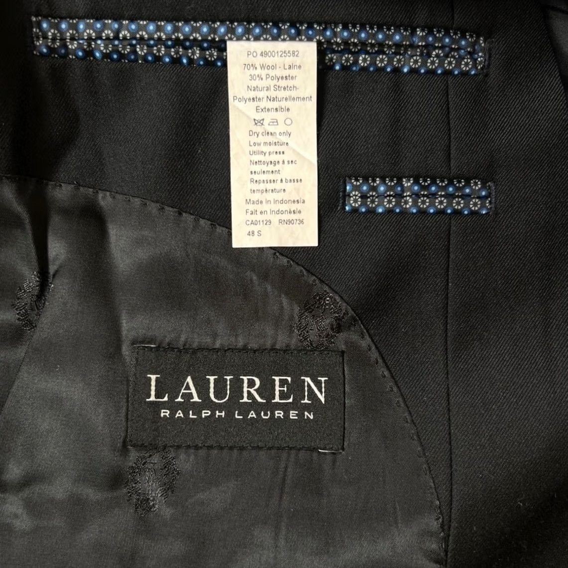 Ralph Lauren Lauren Ralph Lauren Men's Blazer Jacket Black Size 48S Suit Separates Size 48R - 2 Thumbnail