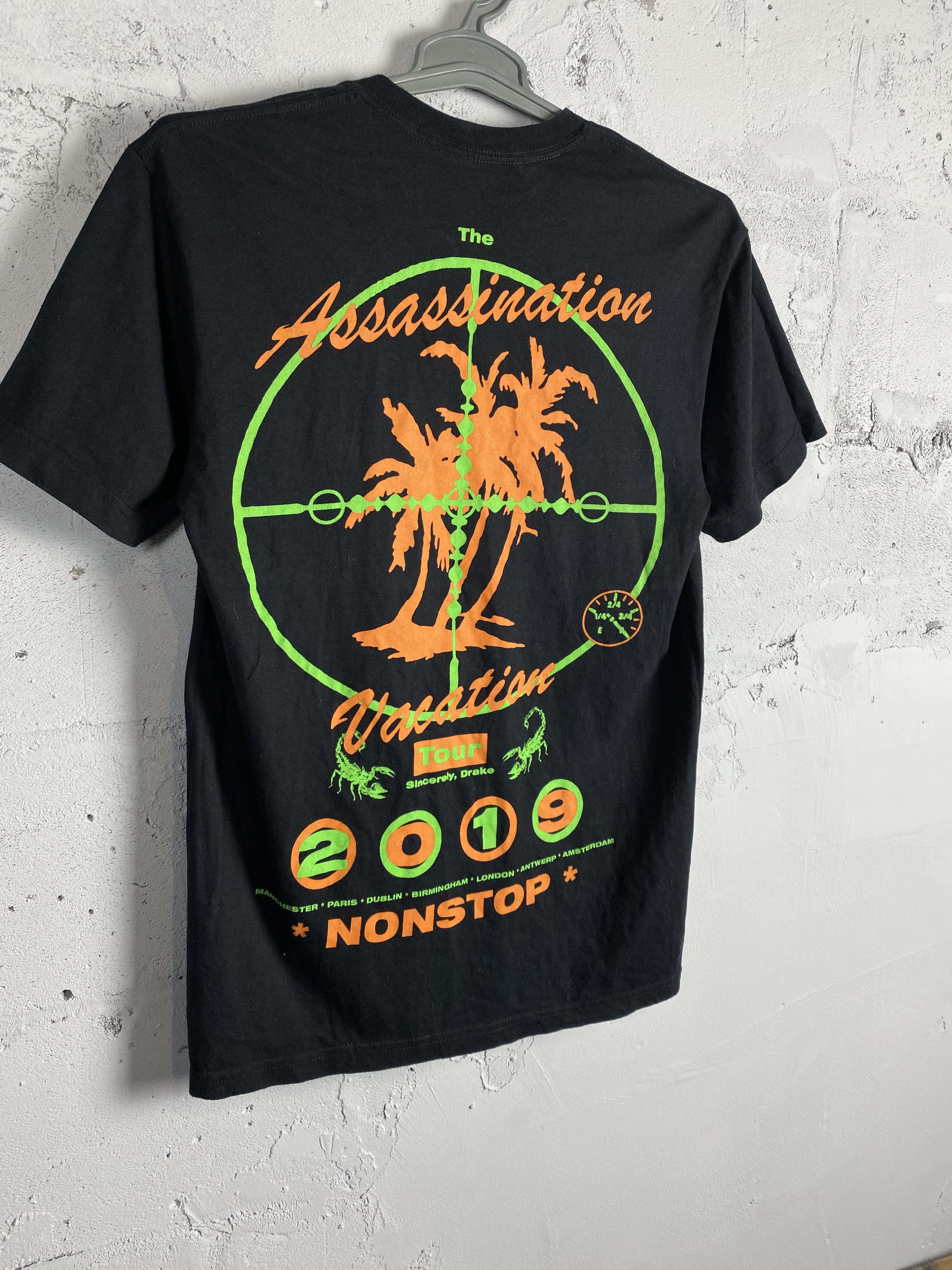 Drake × Rap Tees Drake 2019 assassination Vacation Tour T-shirt rap hip hop Size US M / EU 48-50 / 2 - 6 Thumbnail