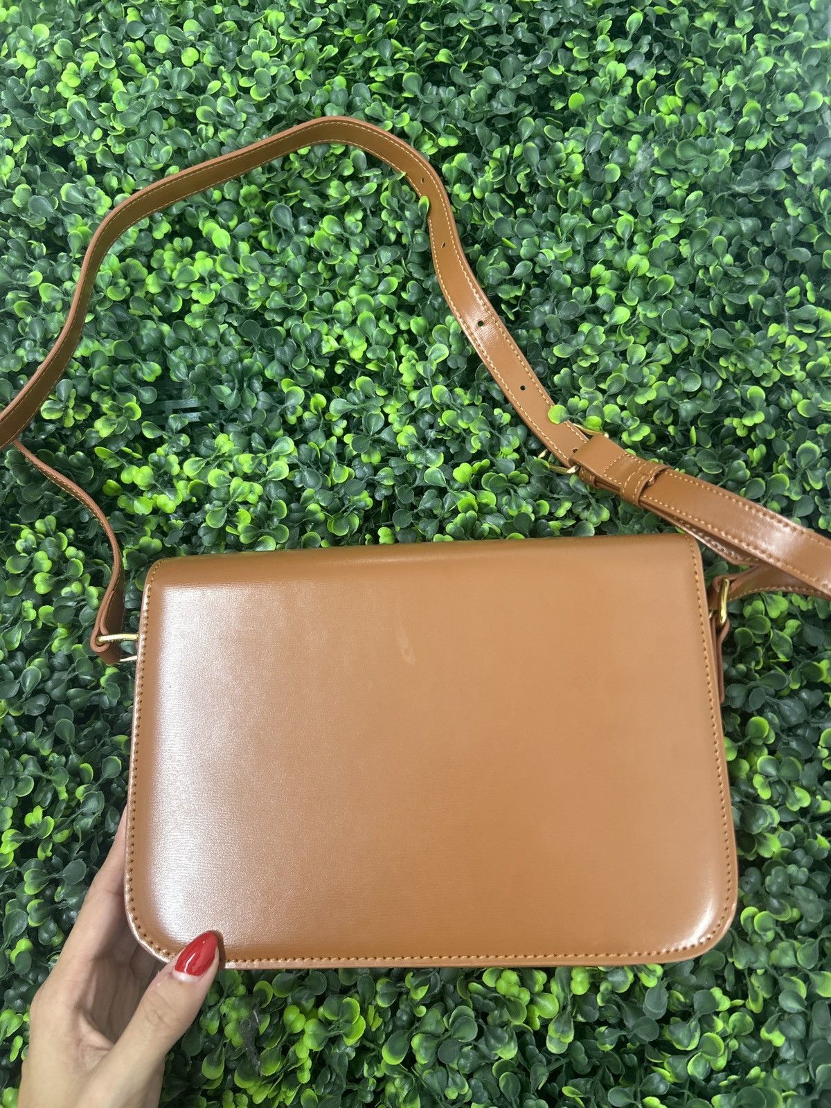 Celine Celine Triomphe Shoulder Bag Smooth Calfskin Size ONE SIZE - 6 Thumbnail