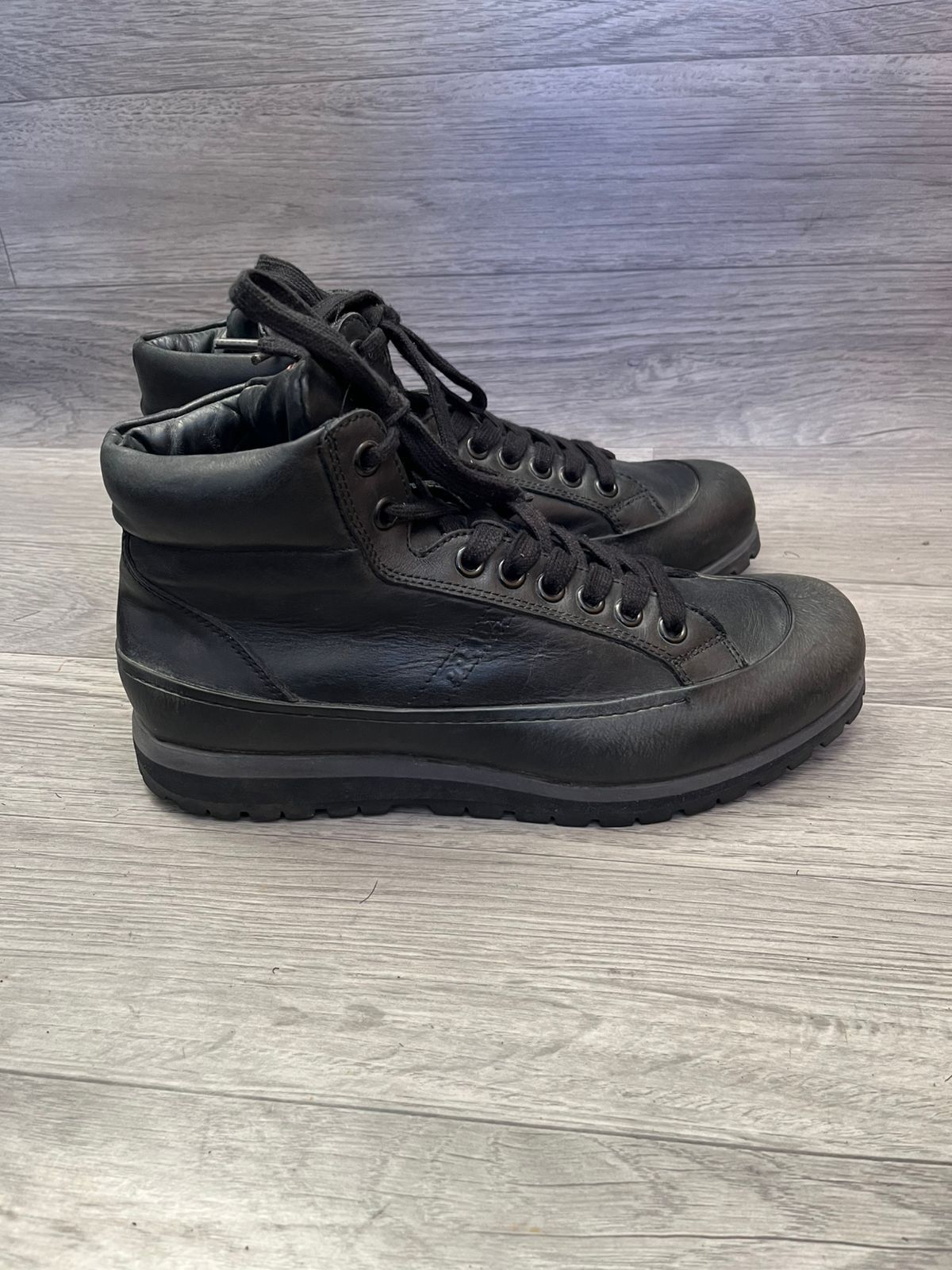 Prada Prada Hi Top Sneakers Rubber Toe Shoes Sz 6 UK Size US 7 / EU 40 - 6 Thumbnail