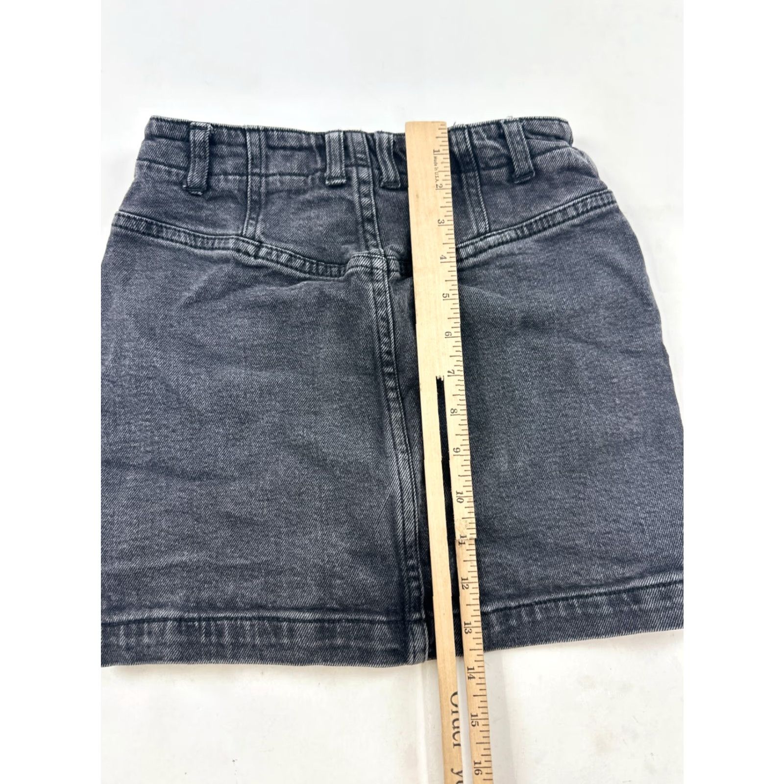 Free People Free People Skirt Womens Size 24 Black Denim Cotton Stretch Pockets We The Free Size 42" / US 20 - 6 Thumbnail