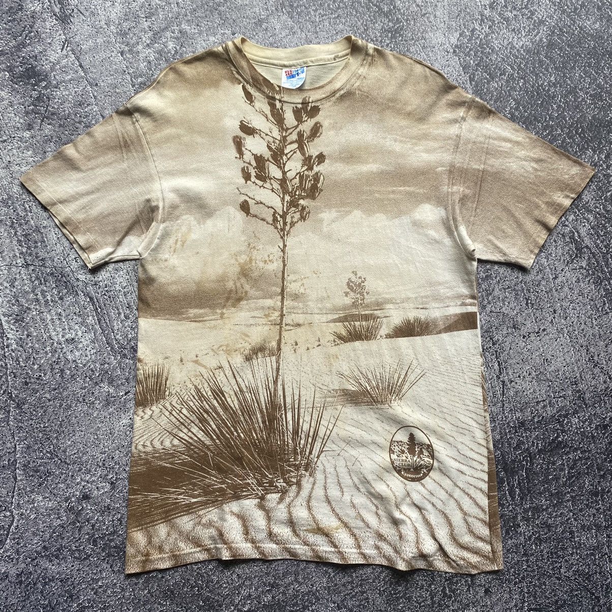 Hanes Rare Design✨ 1992 SIERRA CLUB All Over Print Vintage Tshirt Size US L / EU 52-54 / 3 - 2 Thumbnail