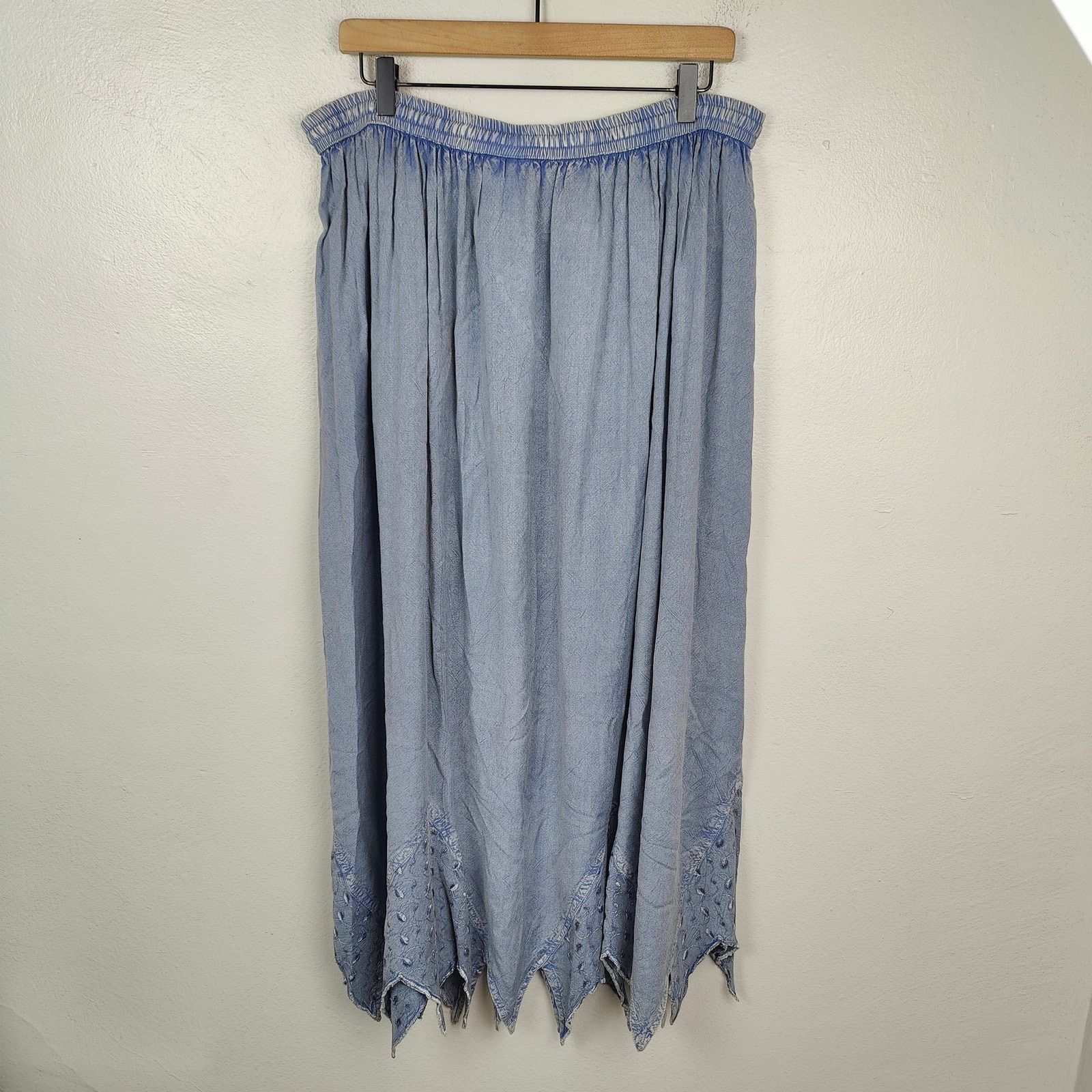 Other Vintage Y2K Kaaku Maxi Skirt Womens 2X Maxi Embroidered Size 34" / US 12 / IT 48 - 6 Thumbnail