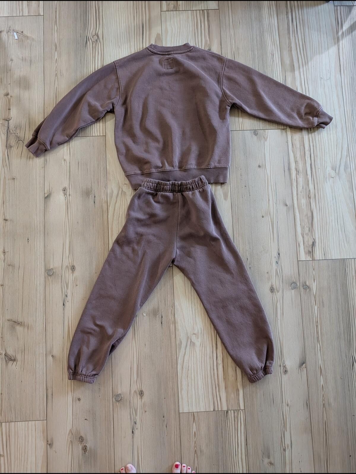 Zara Zara Kids Brown Sweatshirt & Joggers Set Size ONE SIZE - 5 Thumbnail