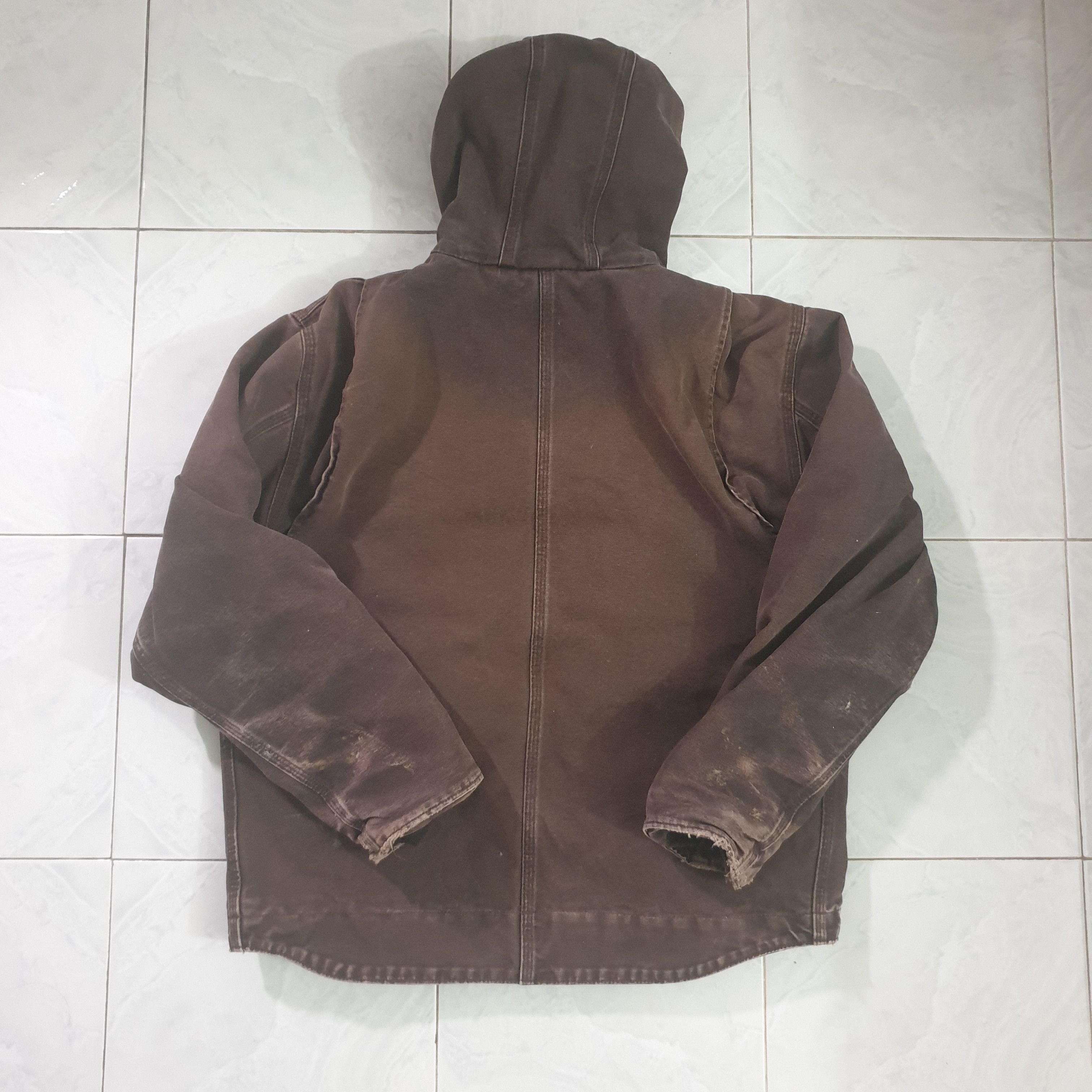 Carhartt Carhartt J141 DKB Dark Brown Jacket Sherpa-Lined M | Grailed