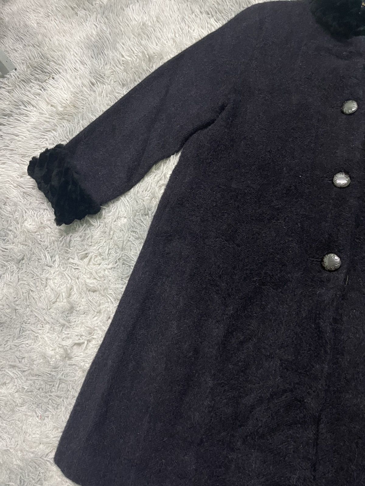 Pierre Balmain 90s PIERRE BALMAIN WOOL FUR NECK LONG COAT Size US S / EU 44-46 / 1 - 6 Thumbnail